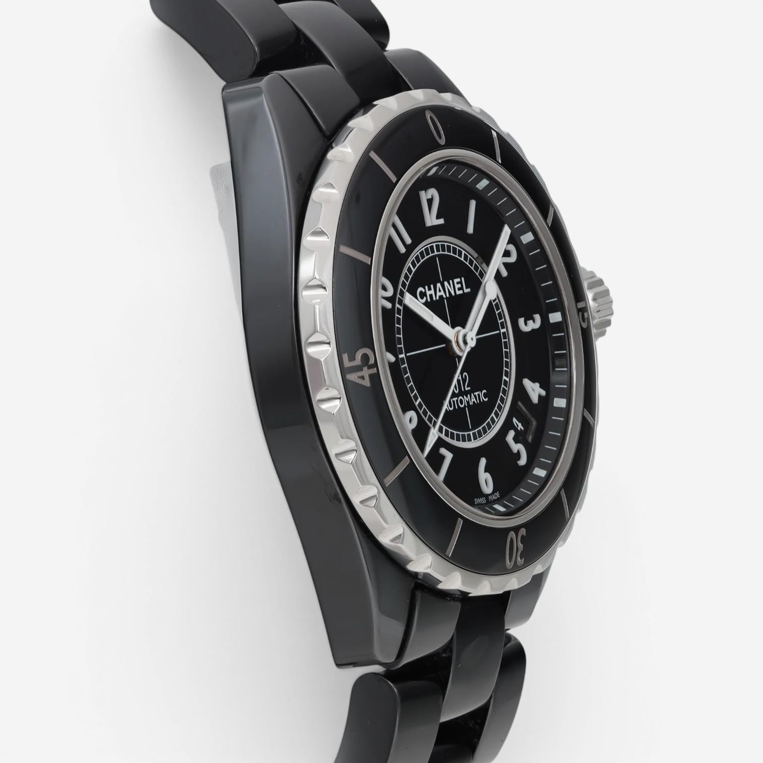 Chanel J12 Ceramic & Stainless Steel Automatic Unisex Watch H0685 — view 3