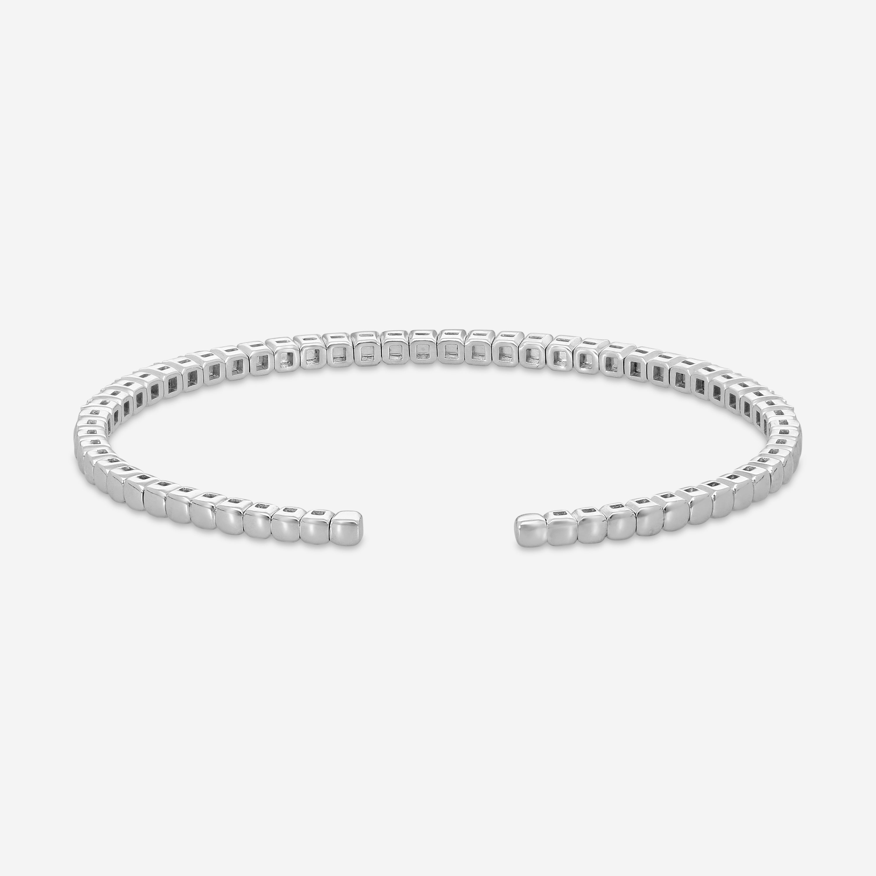 Mémoire Open Flex 18K White Gold Diamond Bangle FGFX101-18KW — view 3