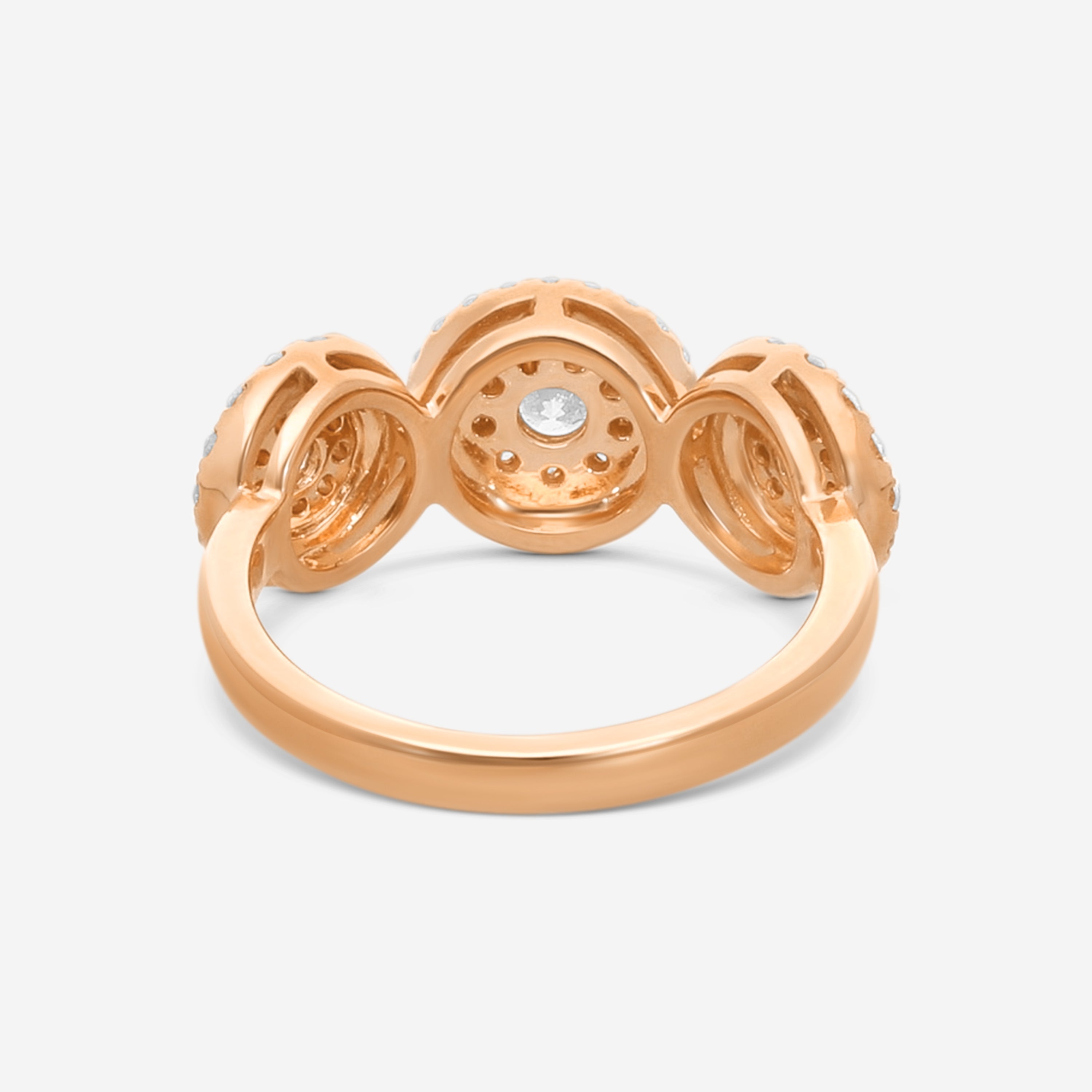 Mémoire Diamond Bouquets 18K Rose Gold Engagement Ring Sz. 6.5 MBQ05R-0100TR — view 3