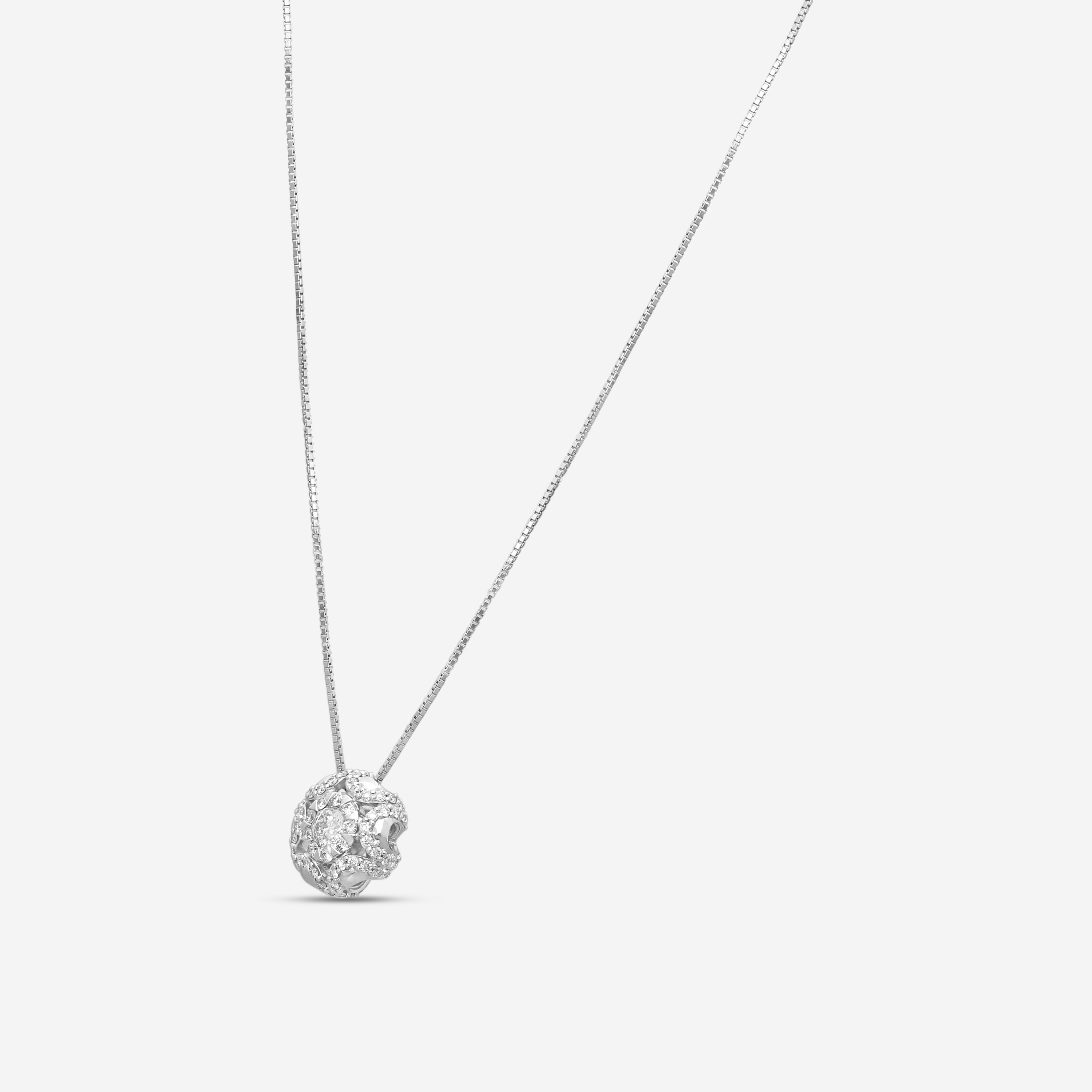 Mémoire Diamond Bouquets 18K White Gold Diamond Pendant Necklace MBQ4P-0075TW-18 — view 2
