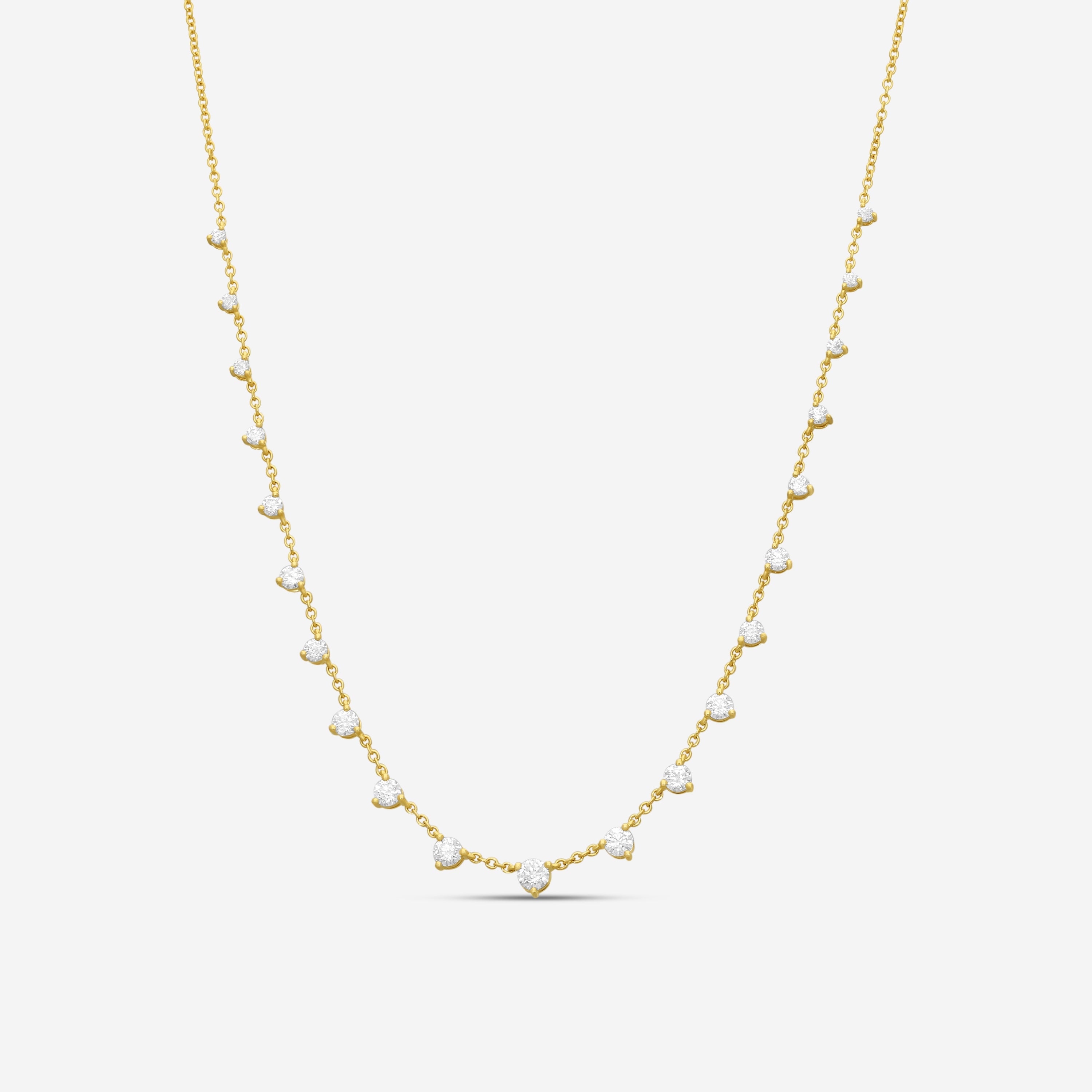 Mémoire Essentials 18K Yellow Gold 21-Stone Diamond Necklace CNDD207-YG