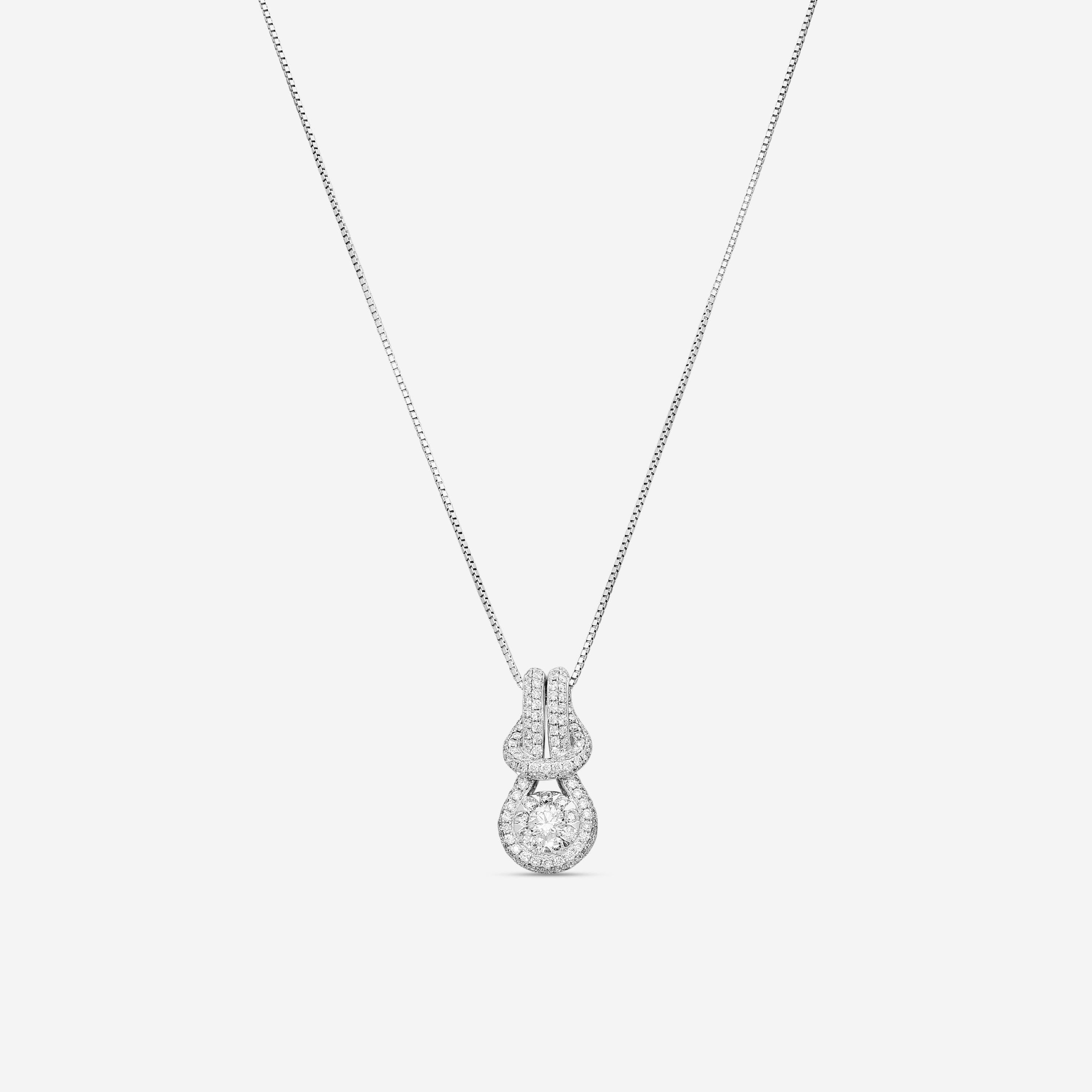 Mémoire Forever Bouquets 18K White Gold Diamond Pendant Necklace MBQ09P-0100FMW