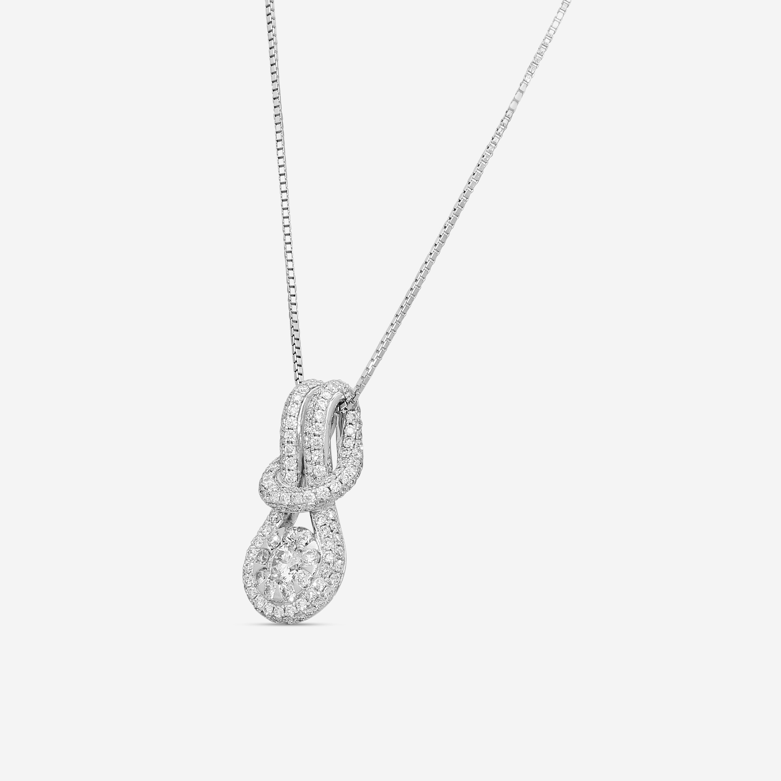 Mémoire Forever Bouquets 18K White Gold Diamond Pendant Necklace MBQ09P-0100FMW — view 2
