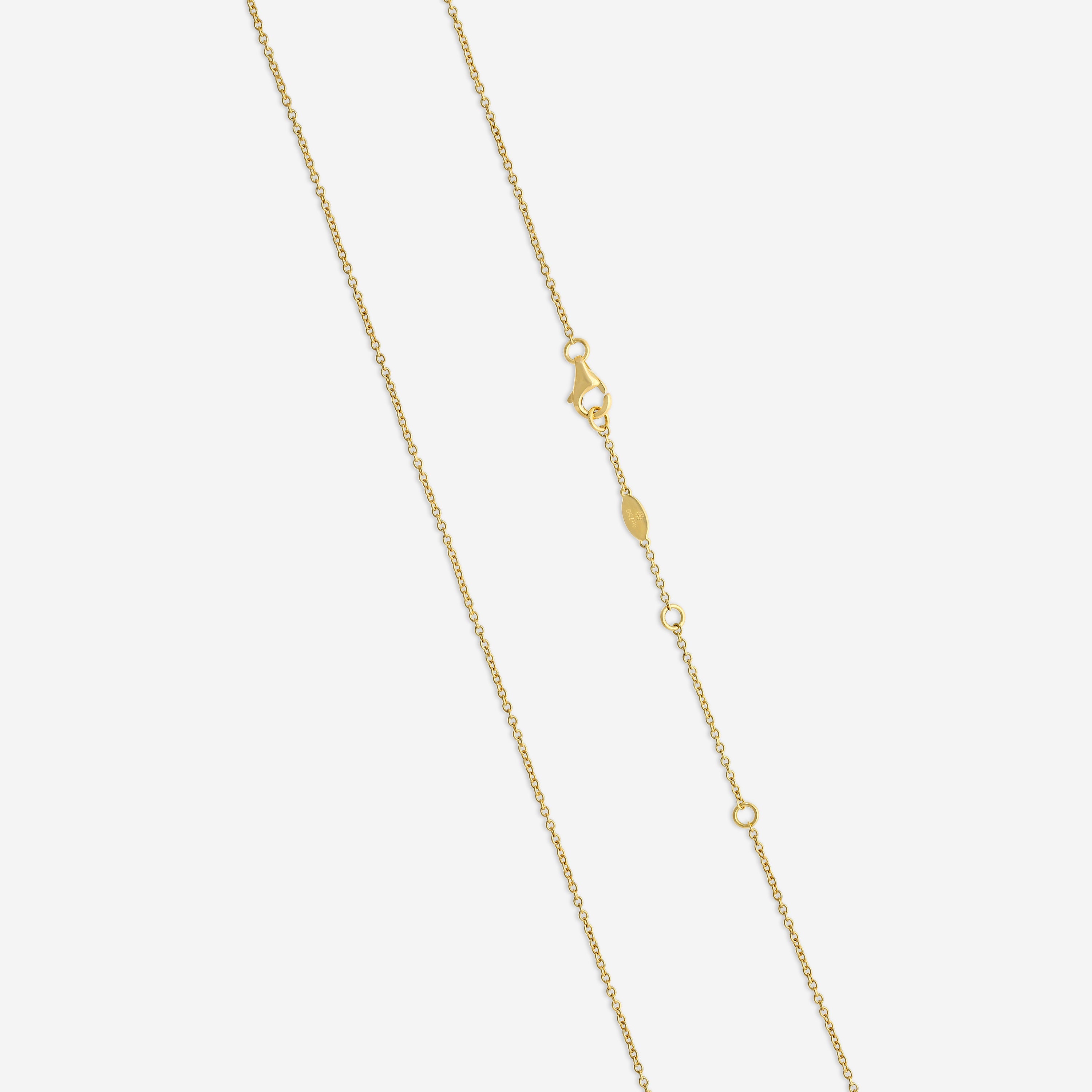 Mémoire Luna 18K Yellow Gold Diamond Pave Medallion Necklace CCPV110-YG — view 3