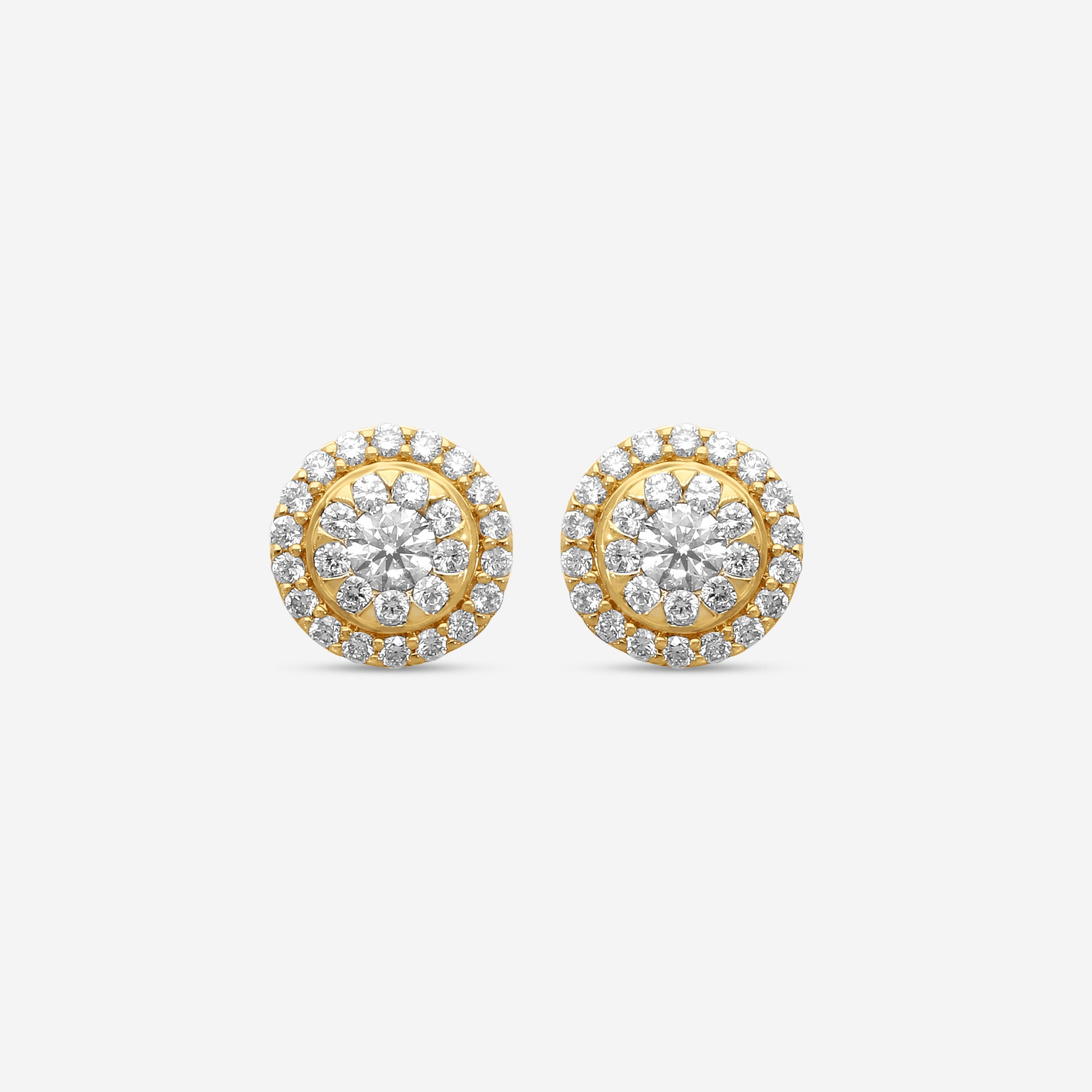 Mémoire Forever Bouquets 18K Yellow Gold Diamond Stud Earrings 151870