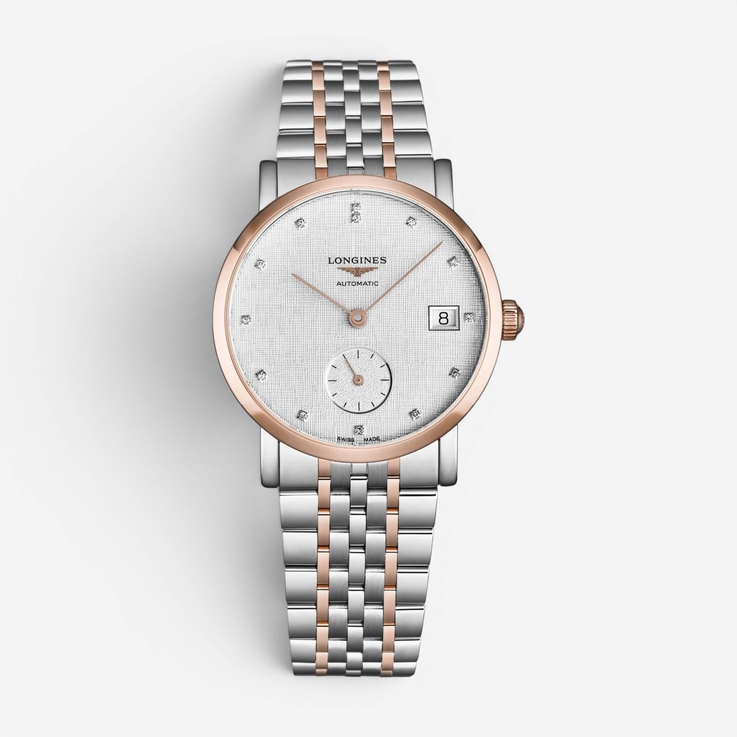 Longines Elegant Stainless Steel Diamond Automatic Ladies Watch L4.312.5.77.7
