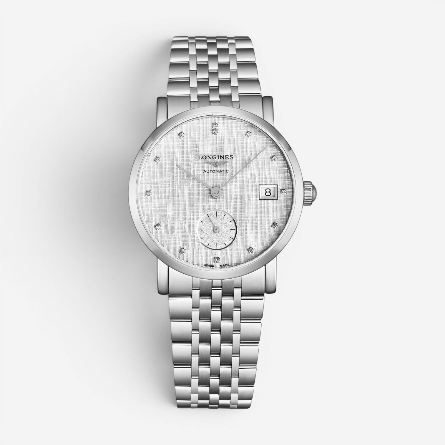 Longines Elegant Stainless Steel Diamond Automatic Ladies Watch L4.312.4.77.6