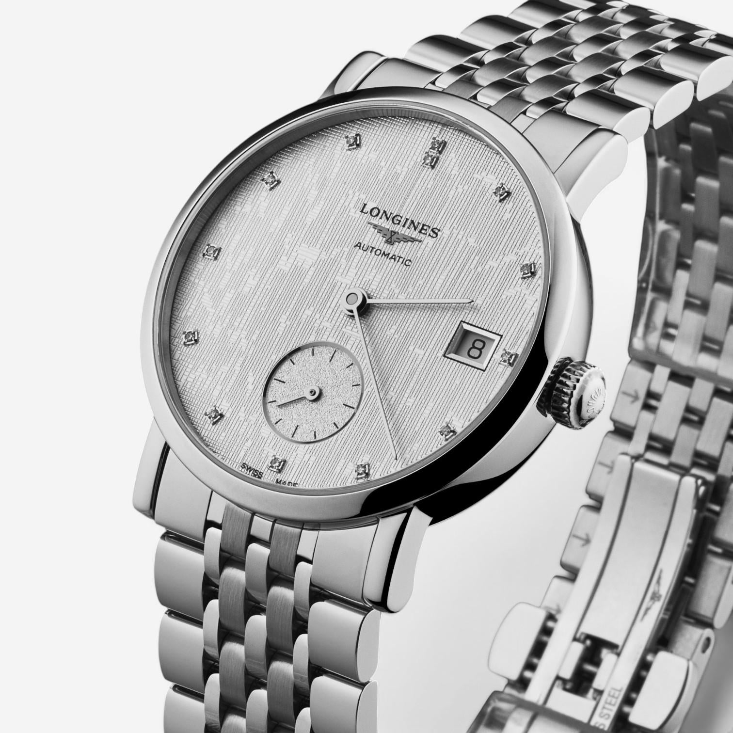 Longines Elegant Stainless Steel Diamond Automatic Ladies Watch L4.312.4.77.6 — view 2