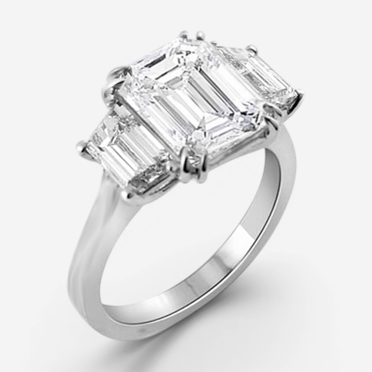 Diana M. Jewels Platinum Diamond Engagement Ring Sz. 6 EM459 — view 2