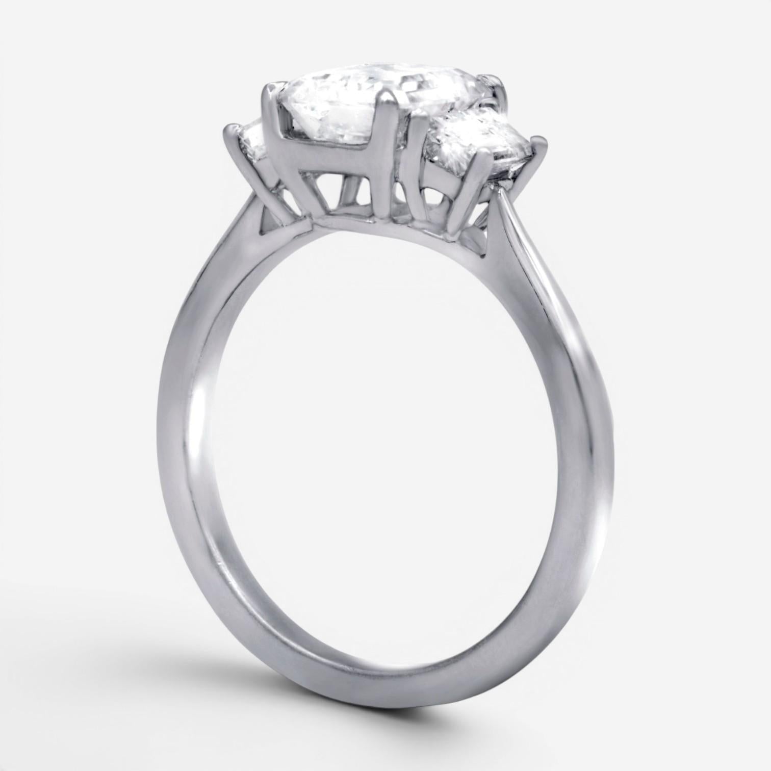 Diana M. Jewels Platinum Diamond Engagement Ring Sz. 6 EM459 — view 3