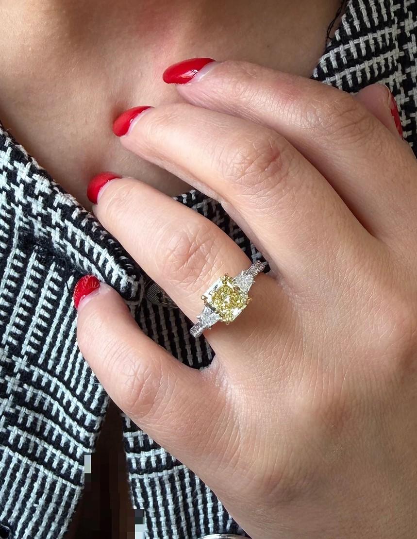 Diana M. Jewels Platinum & 18K Yellow Gold Diamond Engagement Ring Sz. 6 RAD261 — view 2
