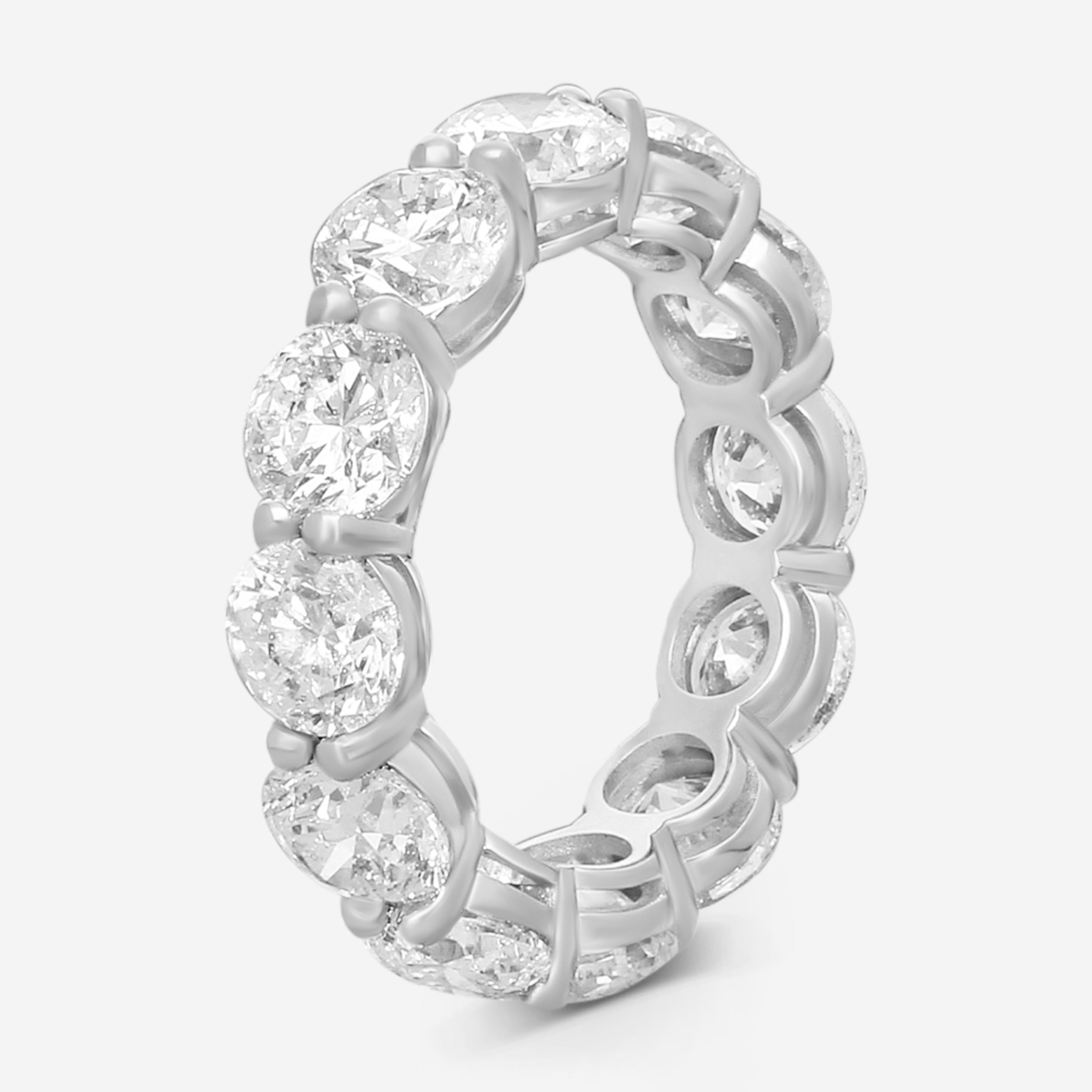 Diana M. Jewels 18K White Gold Diamond Eternity Band Ring Sz. 5.5 WB5415 — view 2