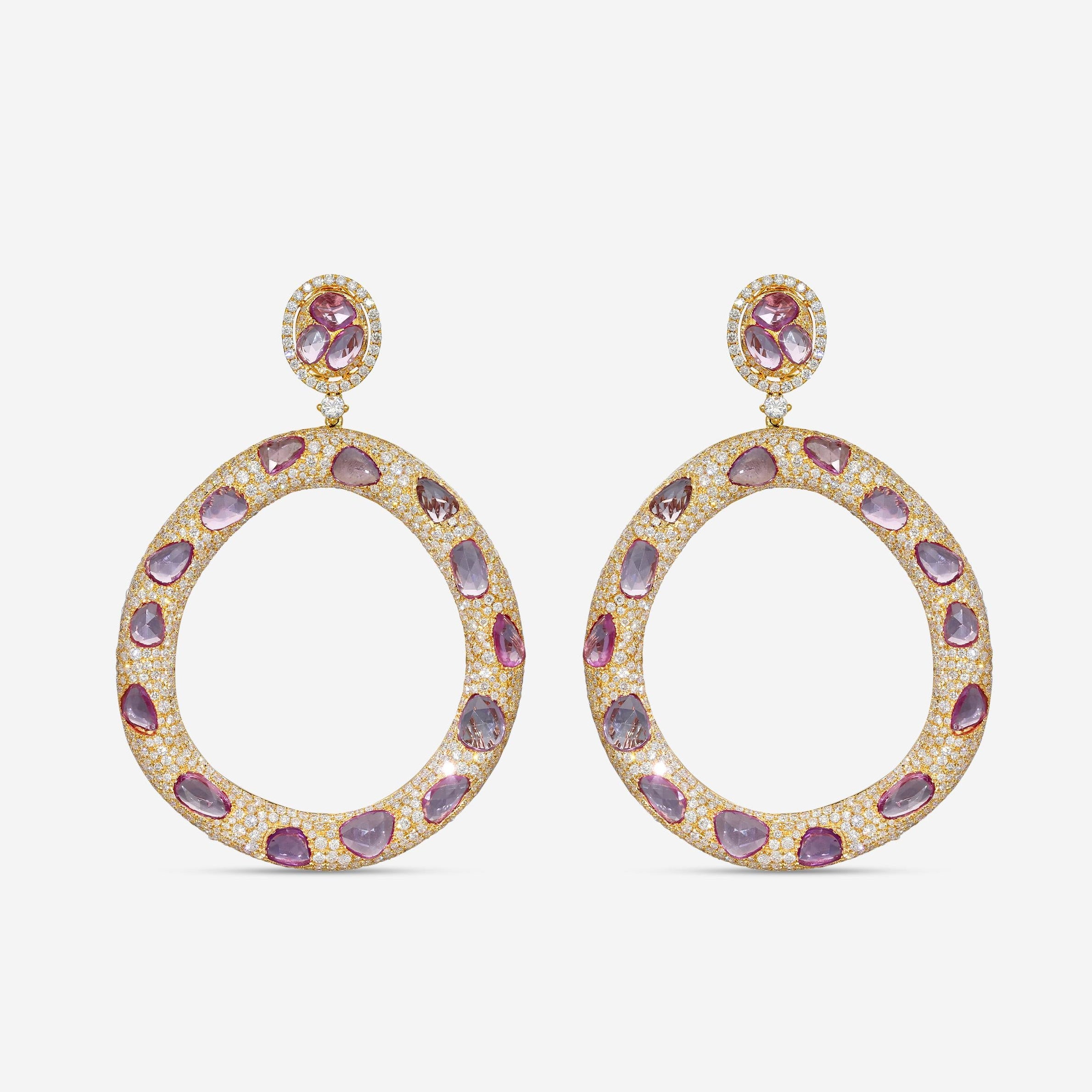 Diana M. Jewels 18K Rose Gold Sapphire & Diamond Drop Earrings R15156-133