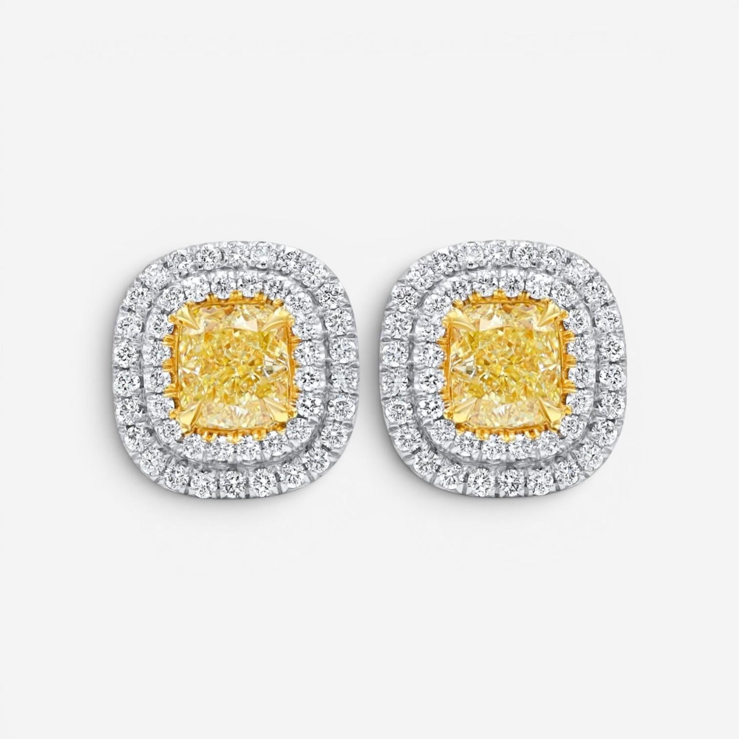 Diana M. Jewels 18K Yellow Gold Diamond Stud Earrings DEA1966