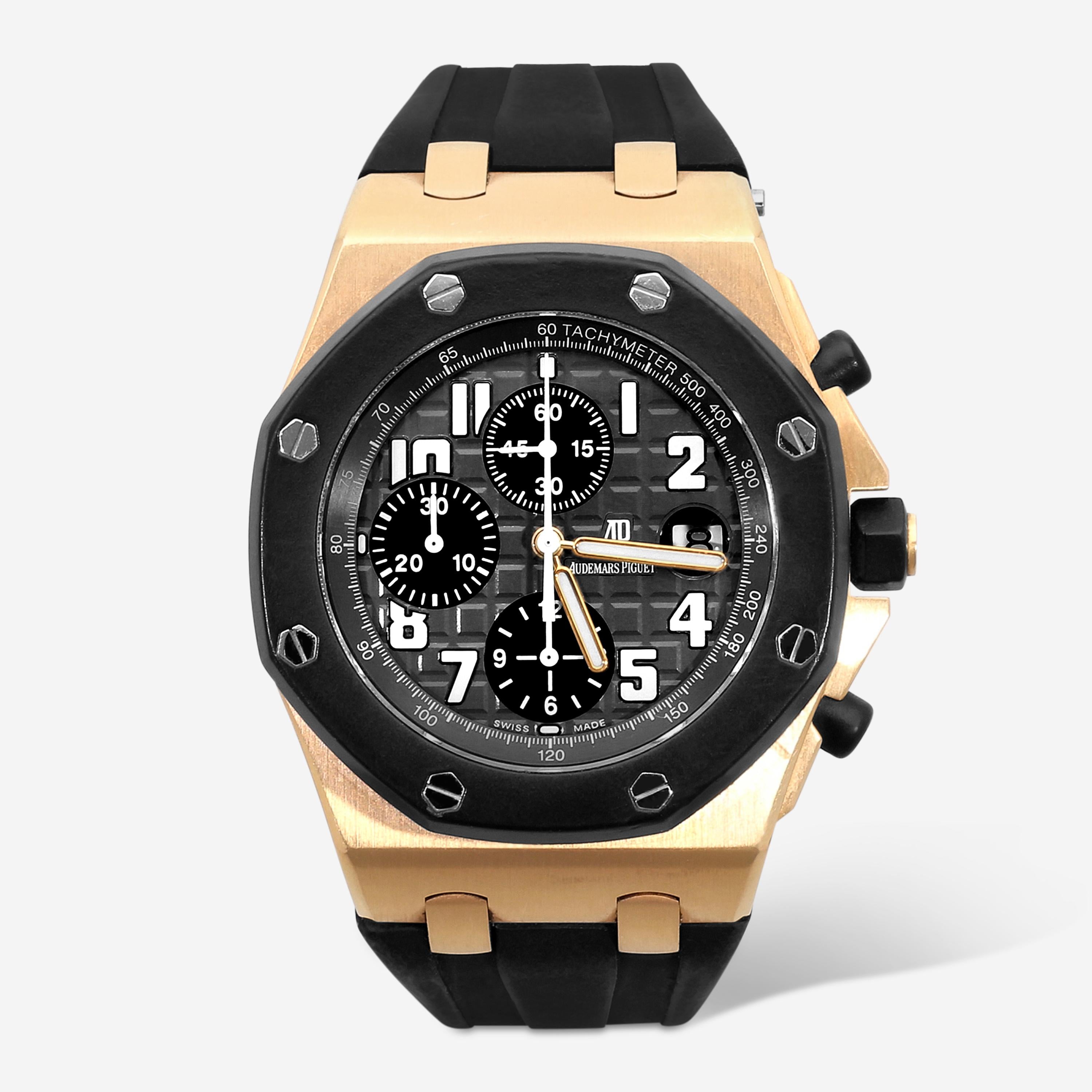Audemars Piguet Royal Oak Offshore 18K Rose Gold Automatic Men's Watch 3842