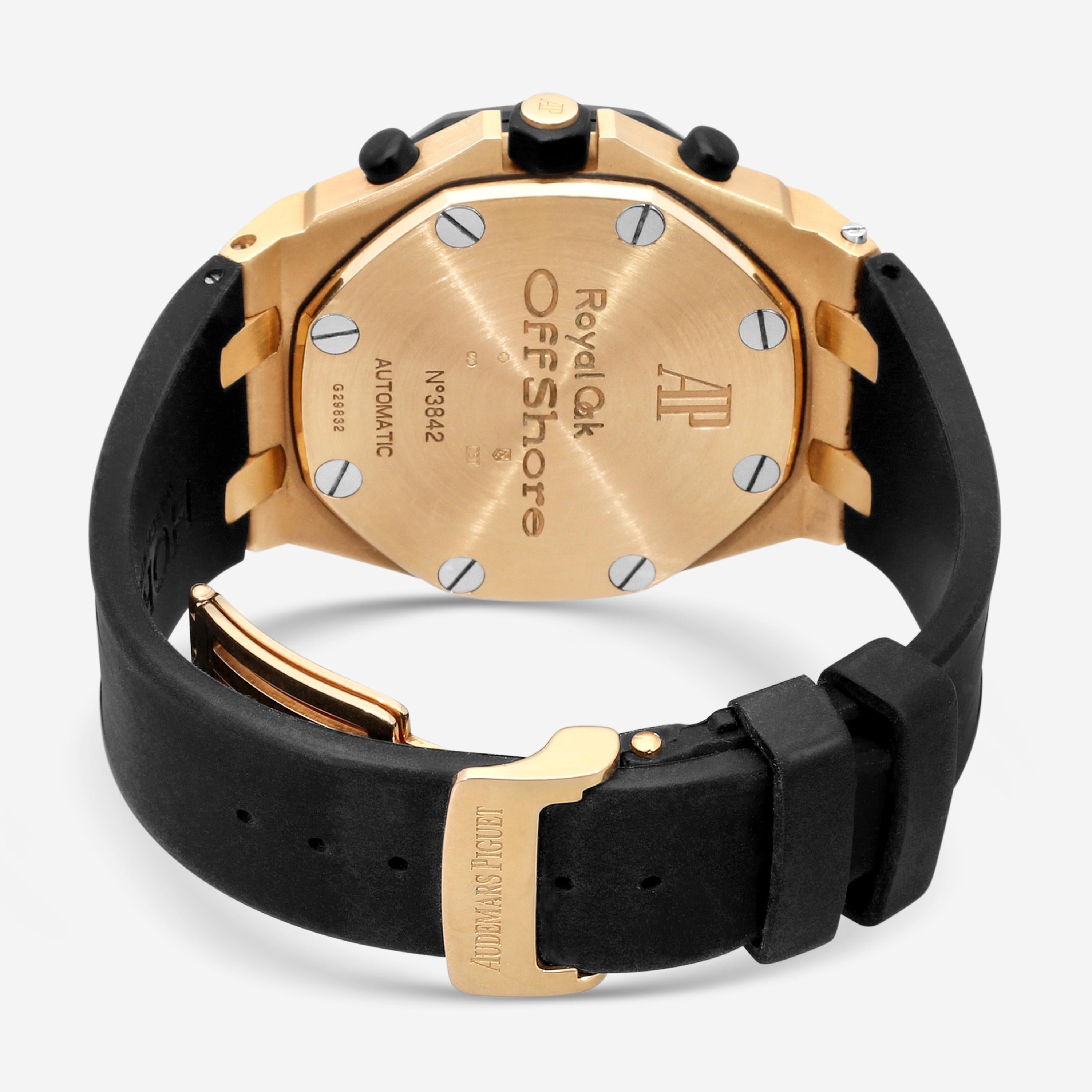 Audemars Piguet Royal Oak Offshore 18K Rose Gold Automatic Men's Watch 3842 — view 3