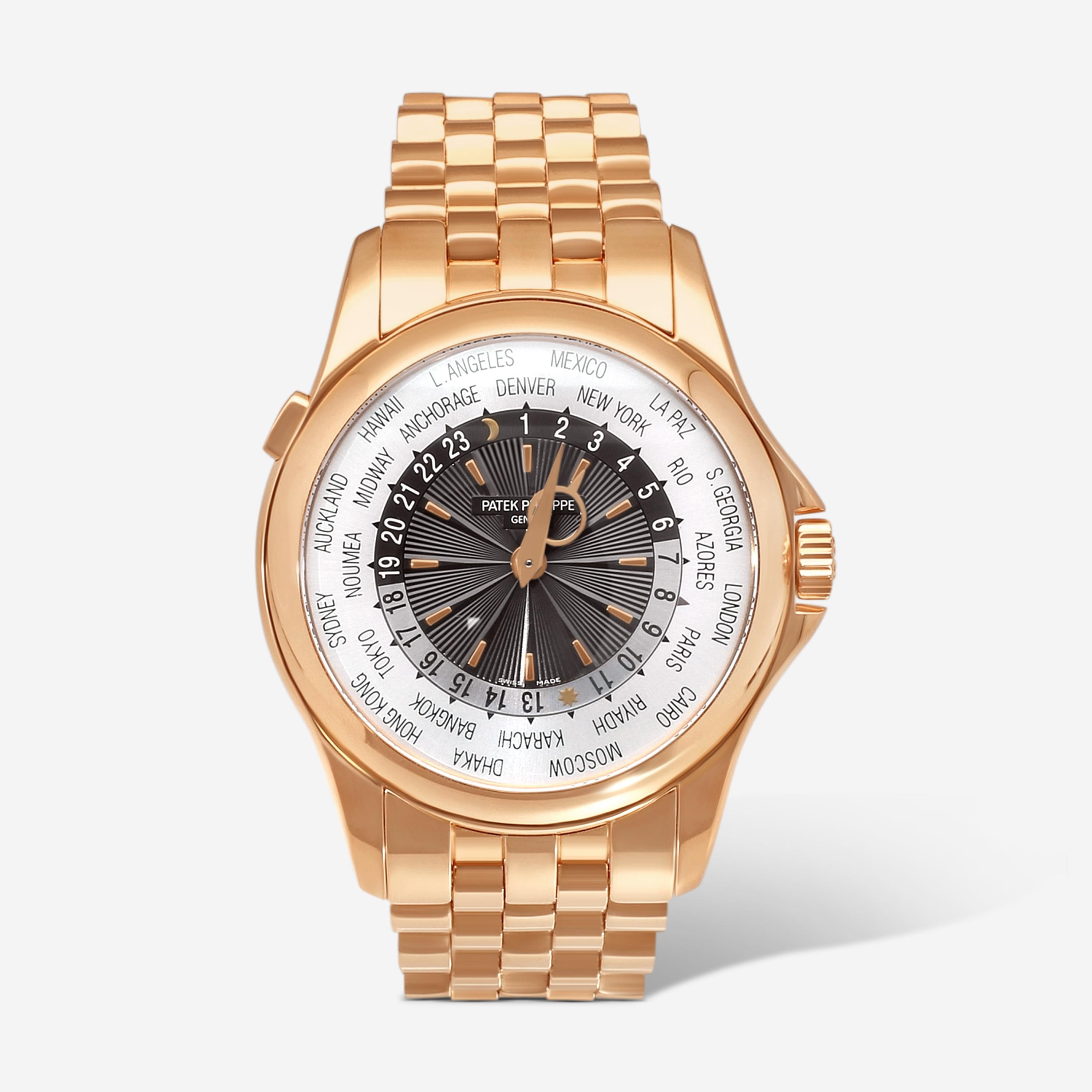 Patek Philippe World Time 18K Rose Gold Automatic Men's Watch 5130/1R-011
