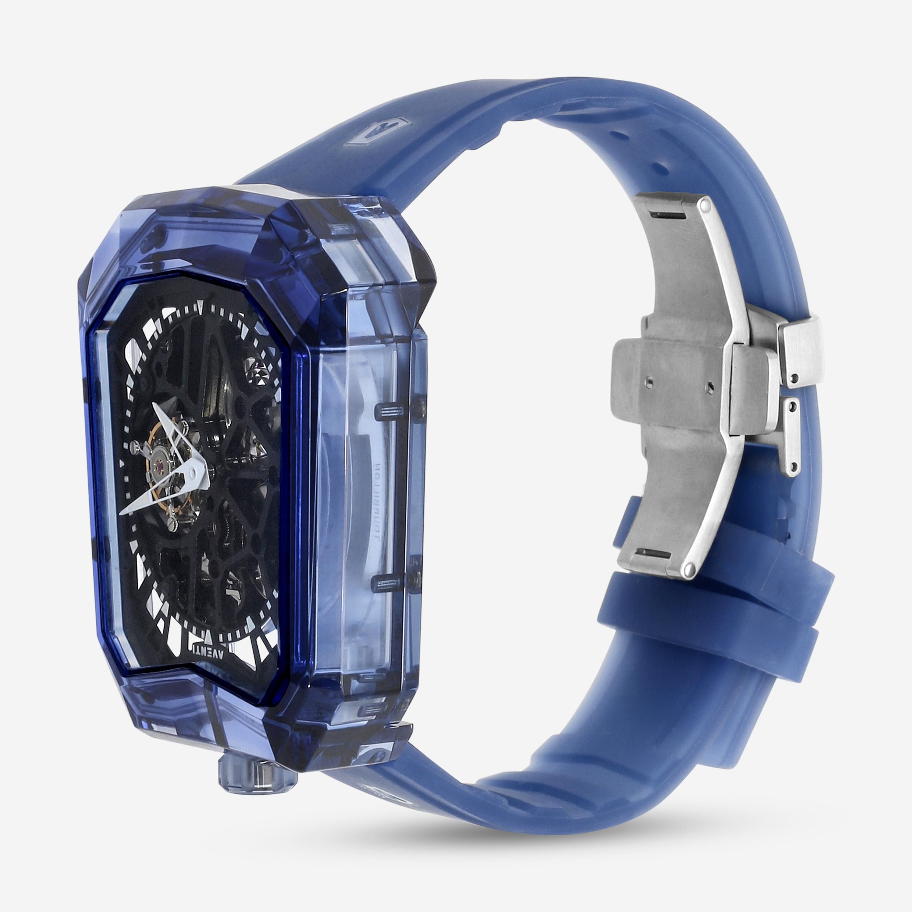 Aventi Royal Blue Sapphire Crystal Tourbillon Manual Wind Men's Watch A11-02 — view 2