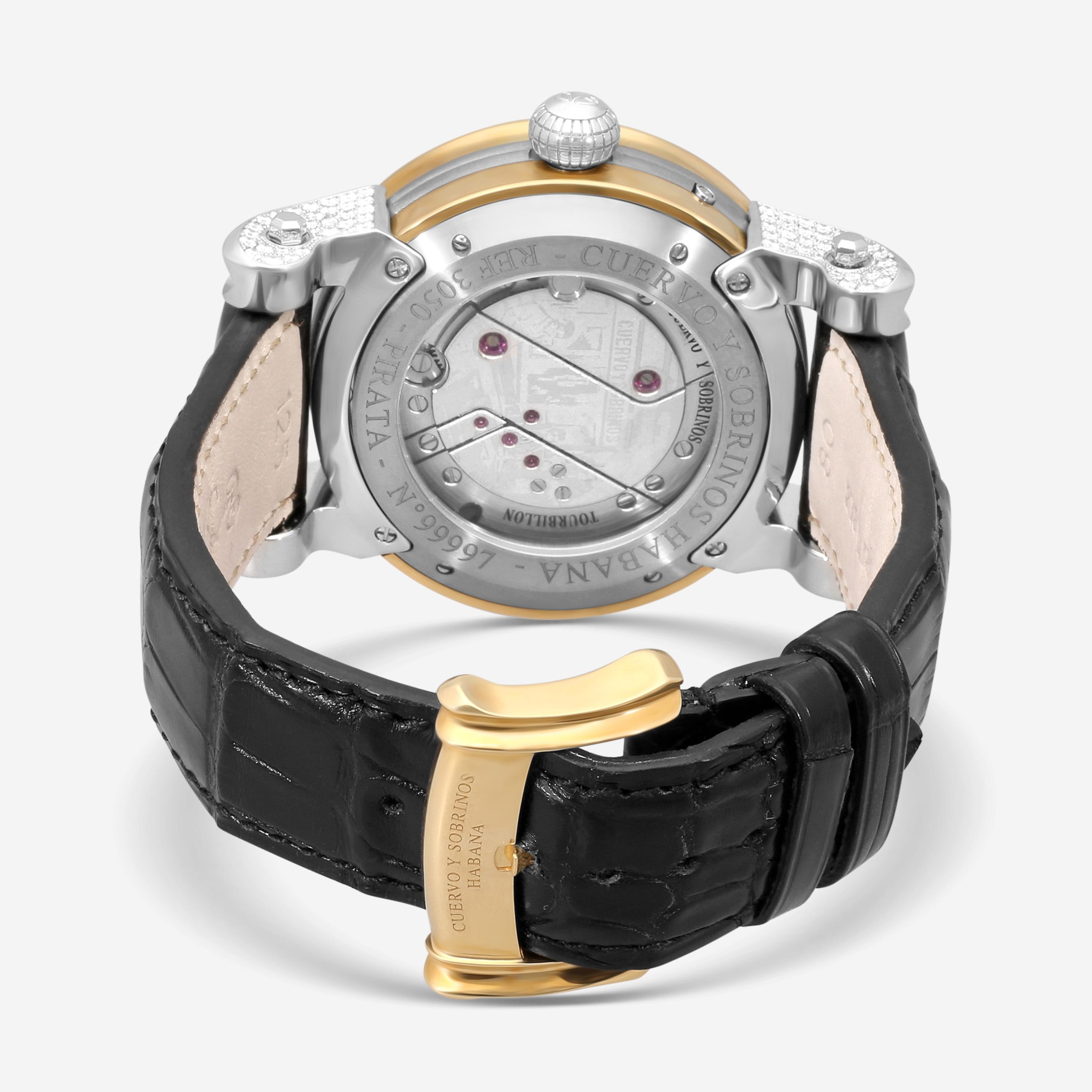 Cuervo y Sobrinos Torpedo Tourbillon 18K Rose Gold Manual Wind Men's Watch 3051.9Z-T — view 3