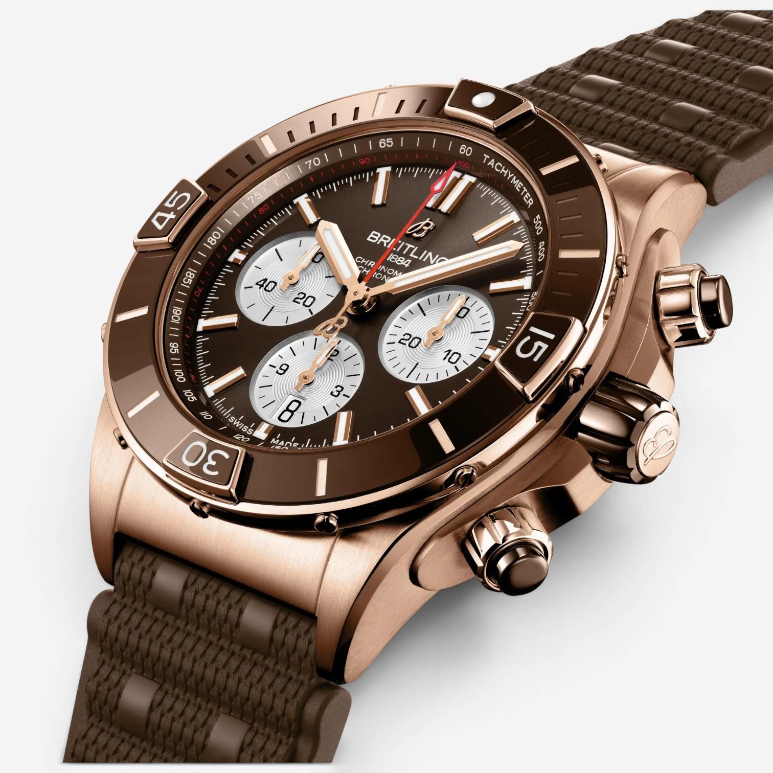 Breitling Super Chronomat 18K Rose Gold Automatic Men's Watch RB0136E31Q1S1 — view 2