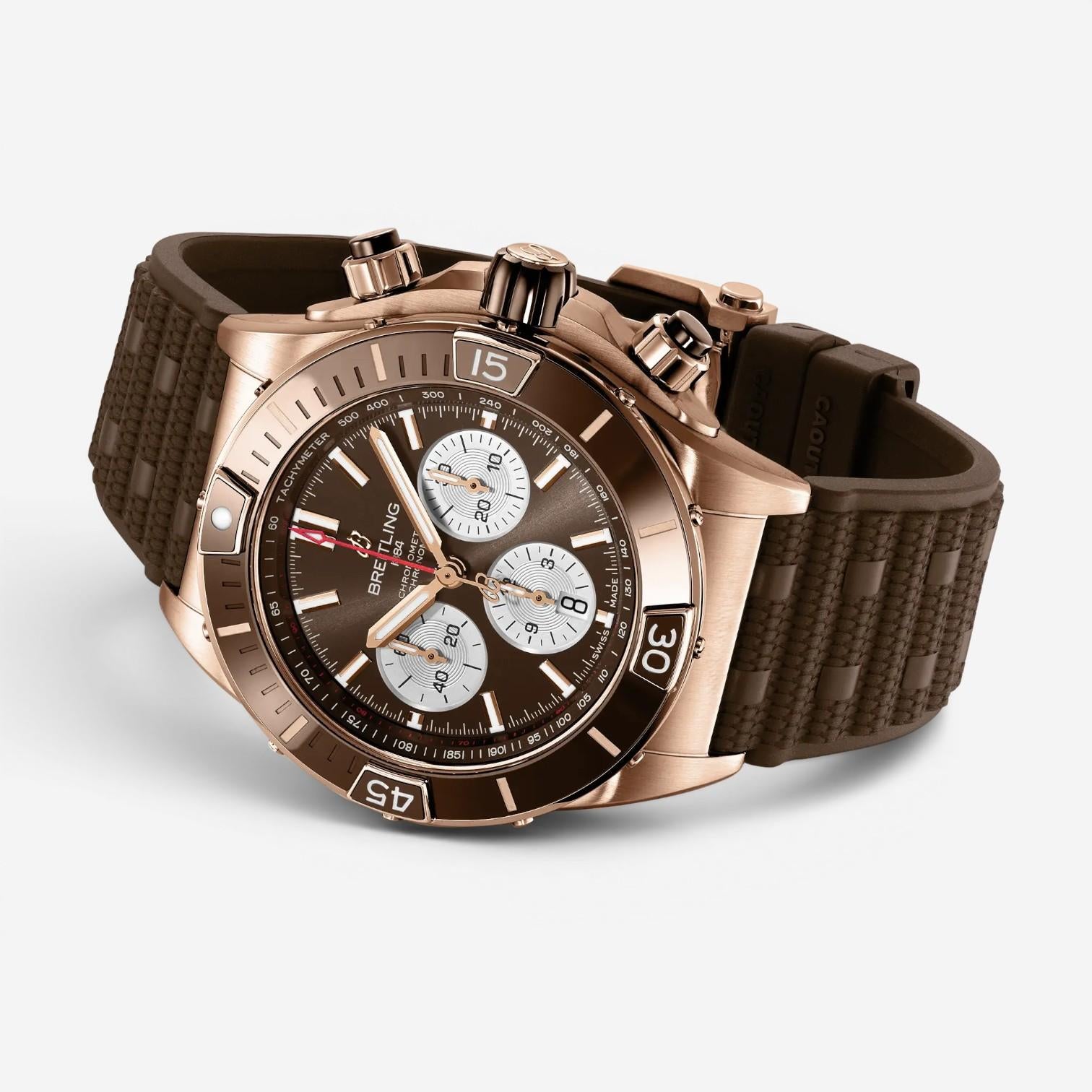 Breitling Super Chronomat 18K Rose Gold Automatic Men's Watch RB0136E31Q1S1 — view 3