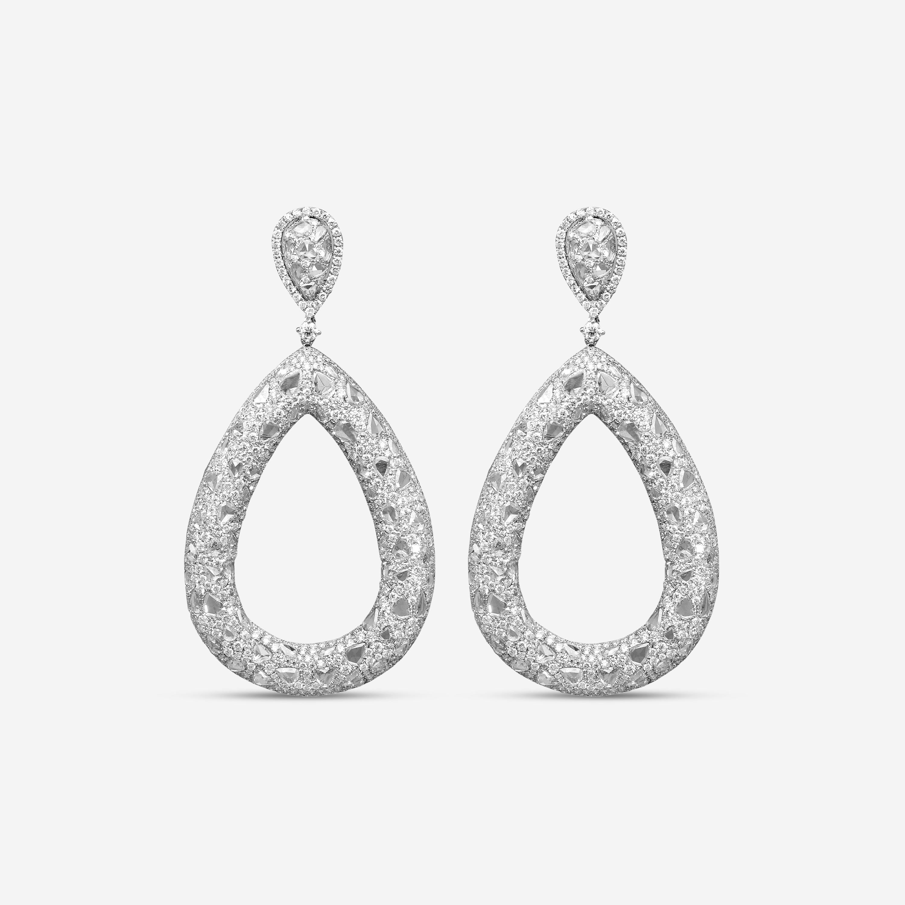 Diana M. Jewels 18K White Gold Diamond Drop Earrings R15090-1