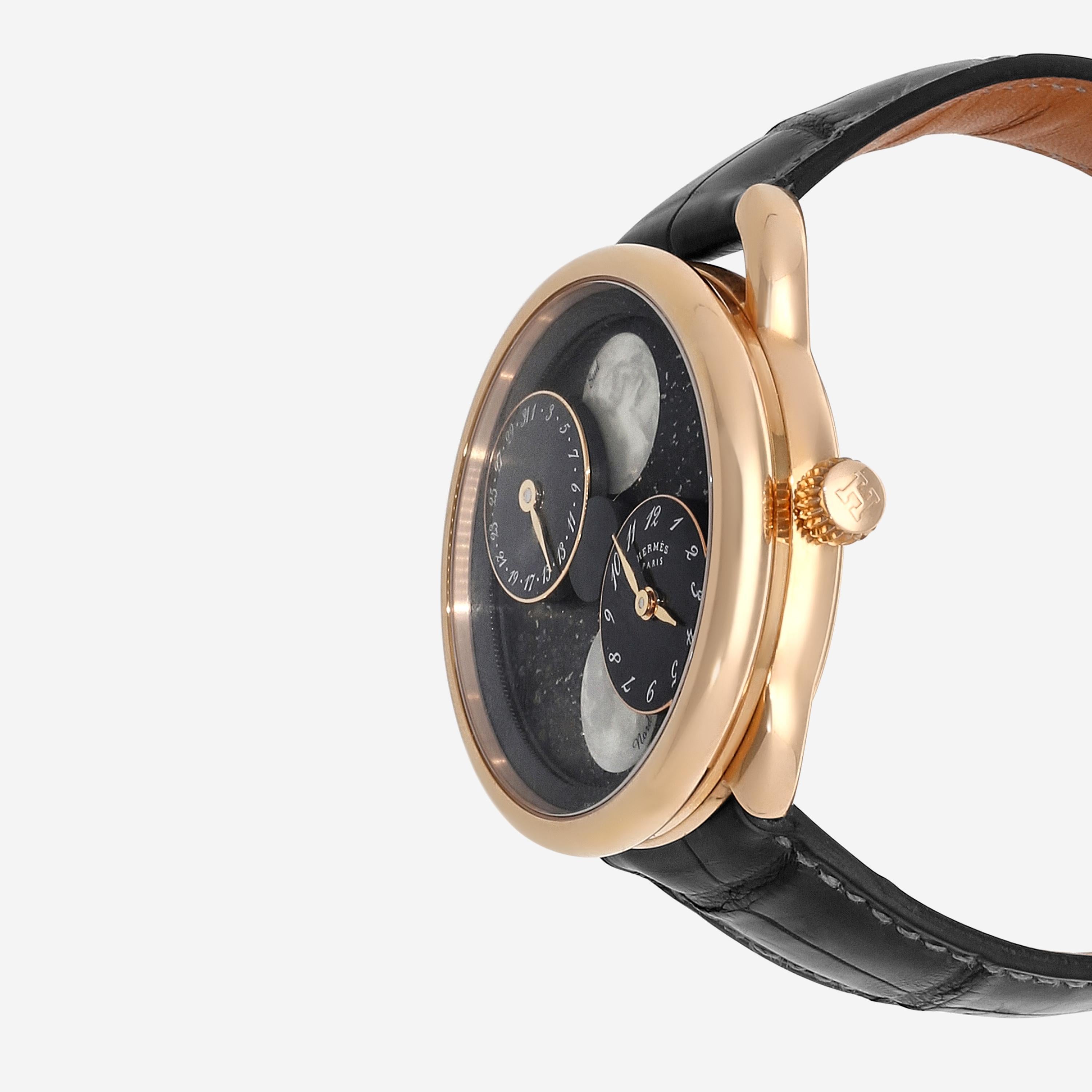 Hermès Arceau L'Heure De La Lune LE 18K Rose Gold Automatic Men's Watch AR1.8701 — view 2