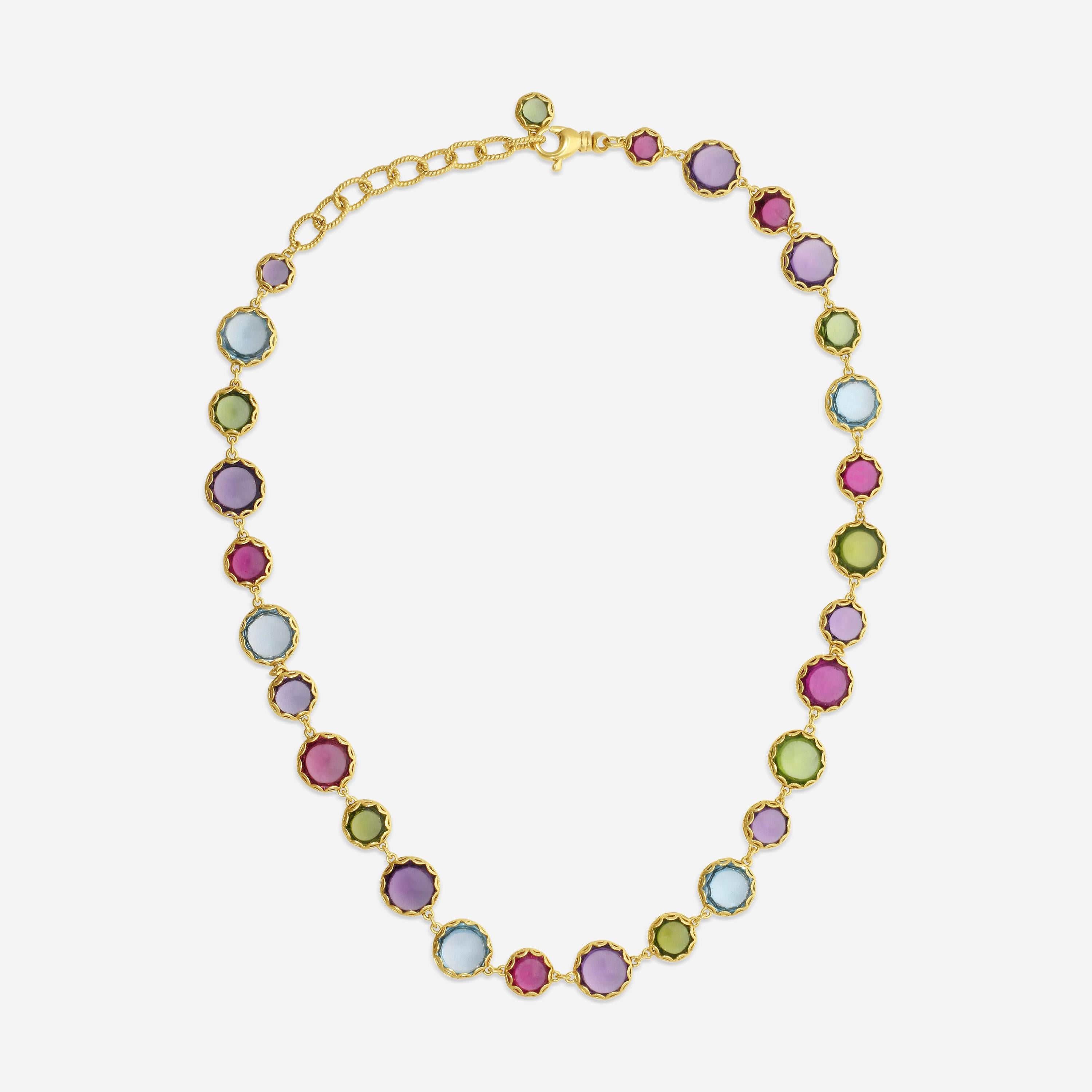 Goshwara Mischief 18K Yellow Gold Multi-Gemstone Necklace JN0050