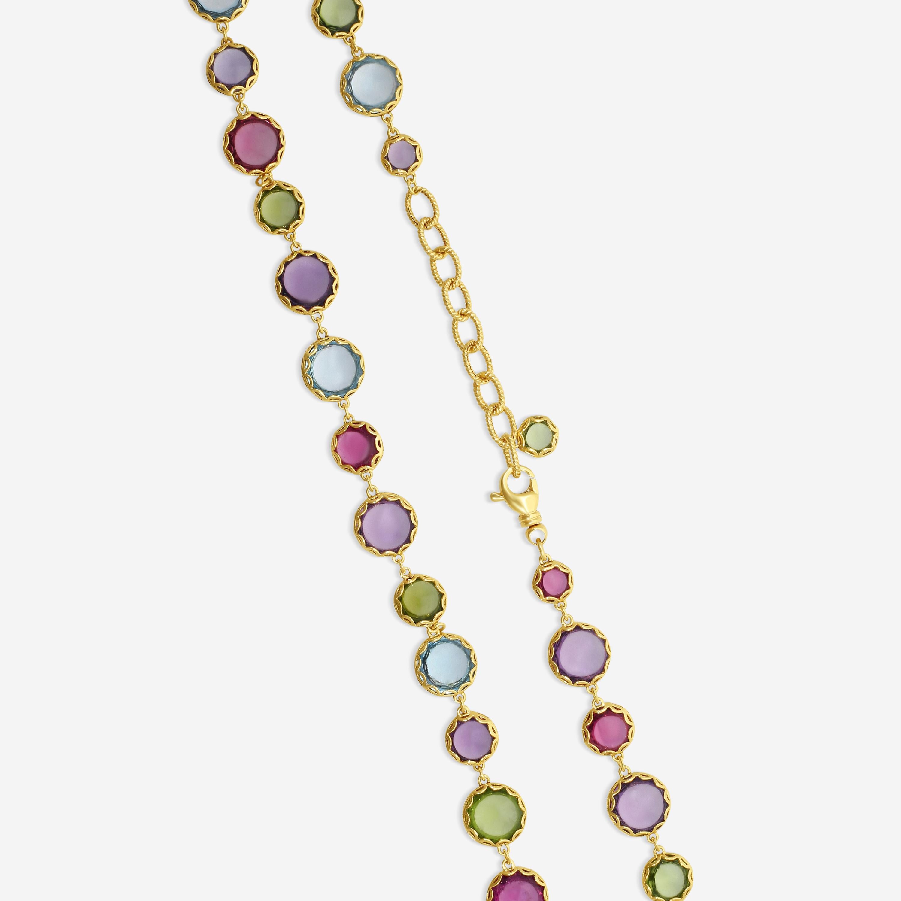 Goshwara Mischief 18K Yellow Gold Multi-Gemstone Necklace JN0050 — view 3