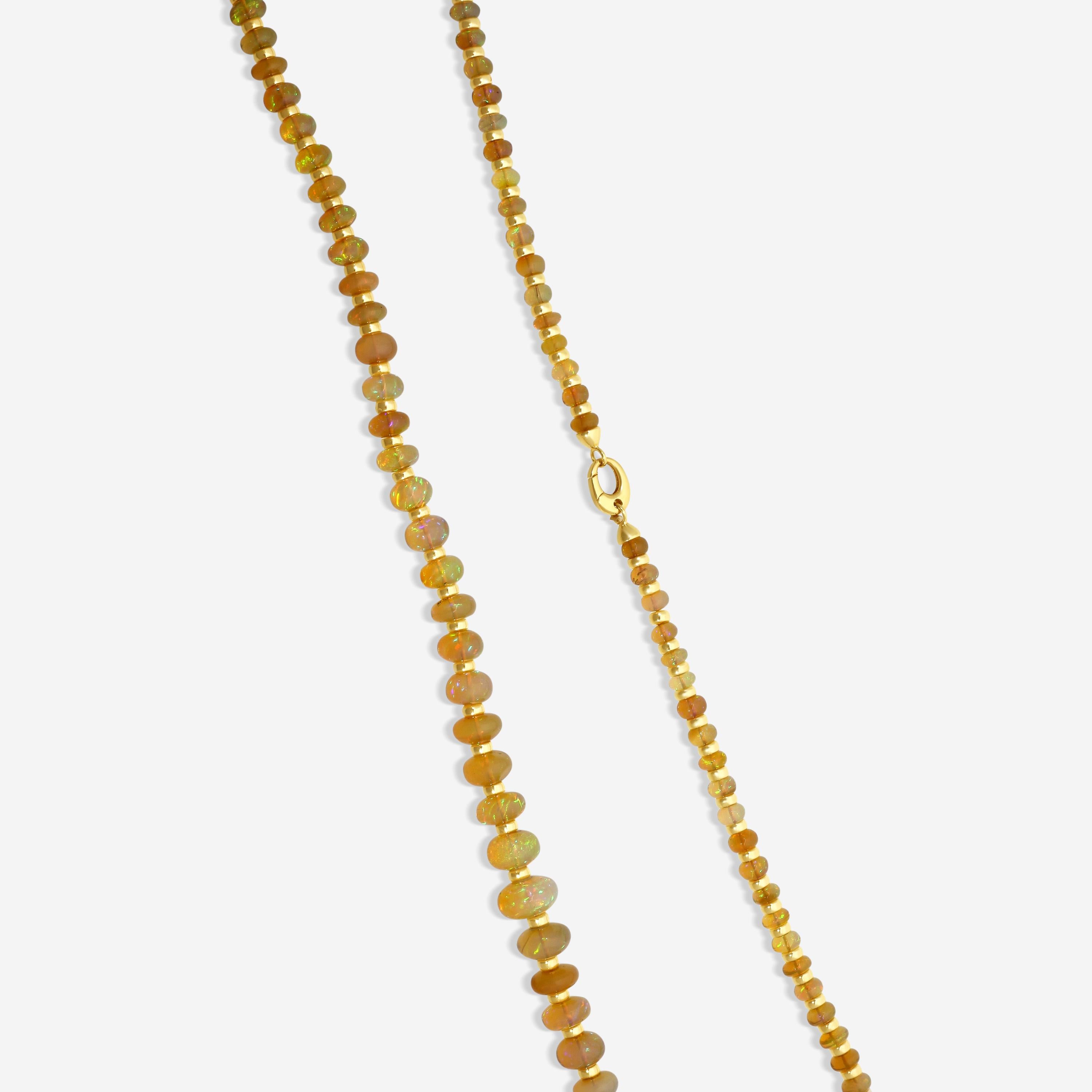 Goshwara Beyond 18K Yellow Gold Yellowish Brown Opal Necklace JN0294 — view 5