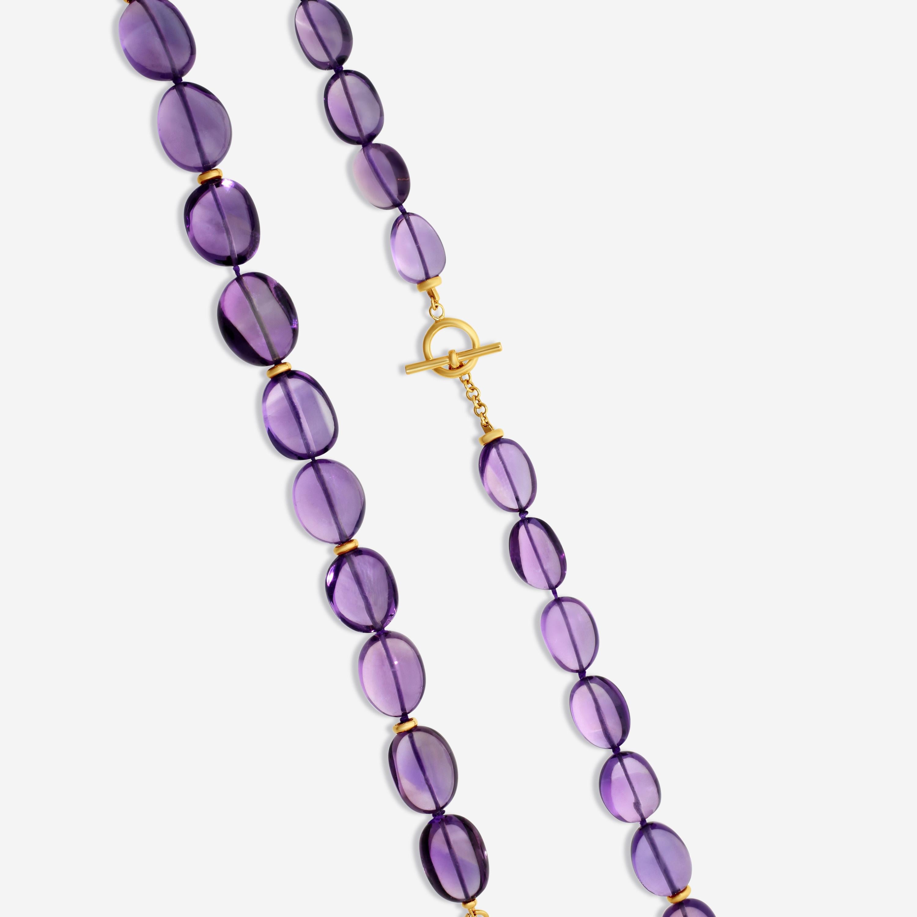 Goshwara Beyond 18K Rose Gold Amethyst Necklace JN0055-006-AM — view 3