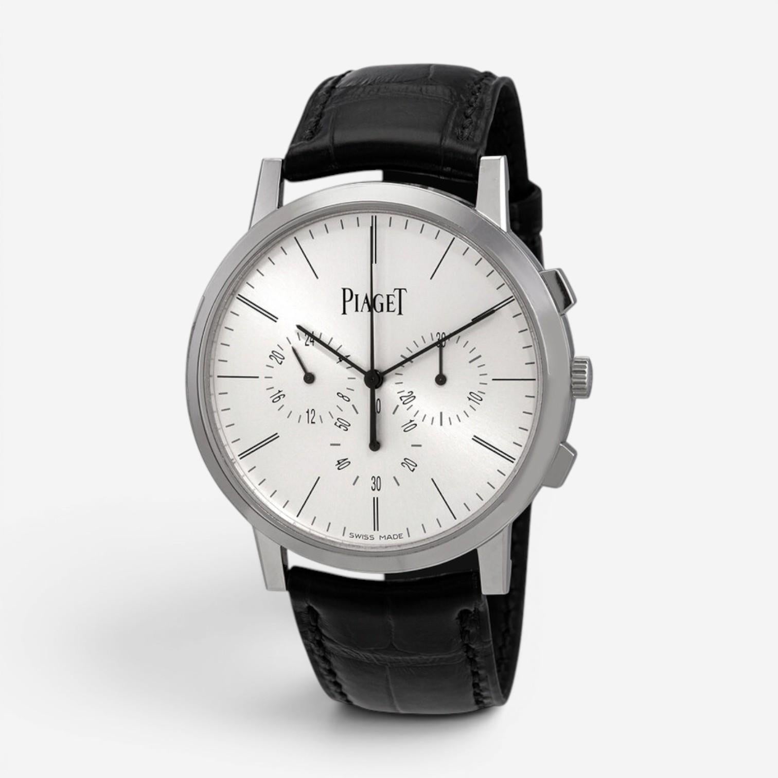 Piaget Altiplano Chronograph 18K White Gold Manual Wind Men's Watch G0A41035