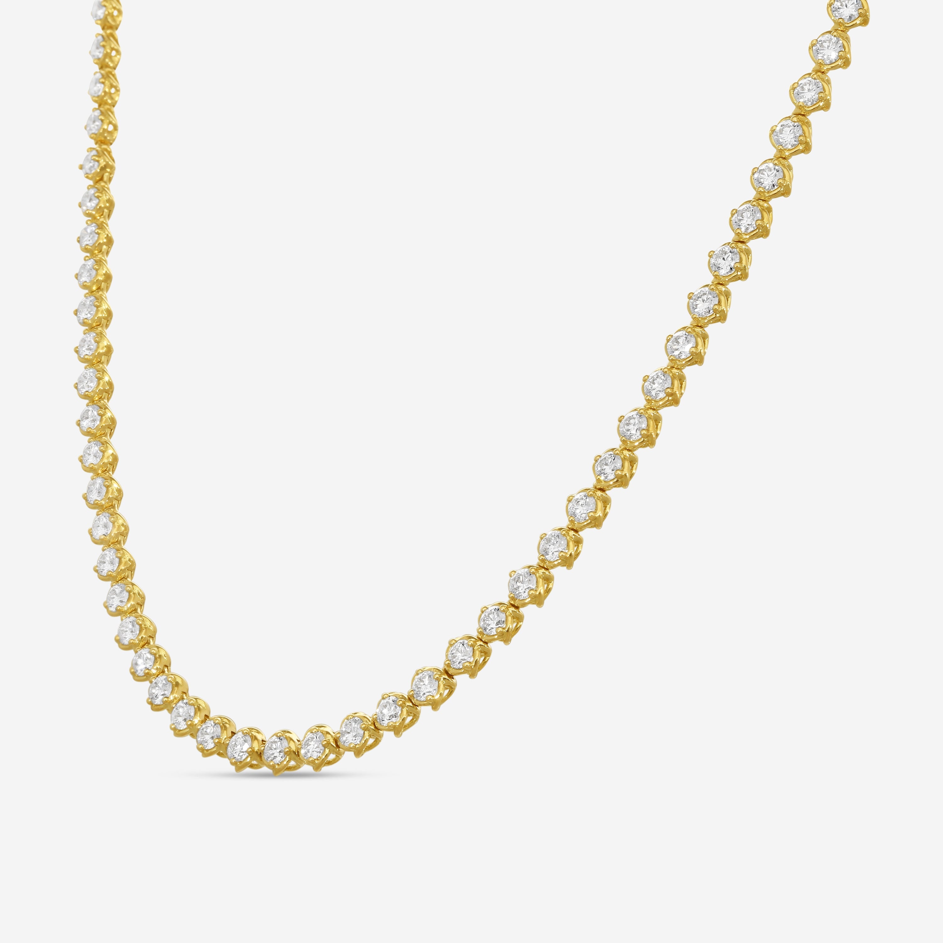 Ina Mar 18K Yellow Gold 6.88 ctw. Round Diamond Tennis Necklace ANK22110GL-YQJ160 — view 2