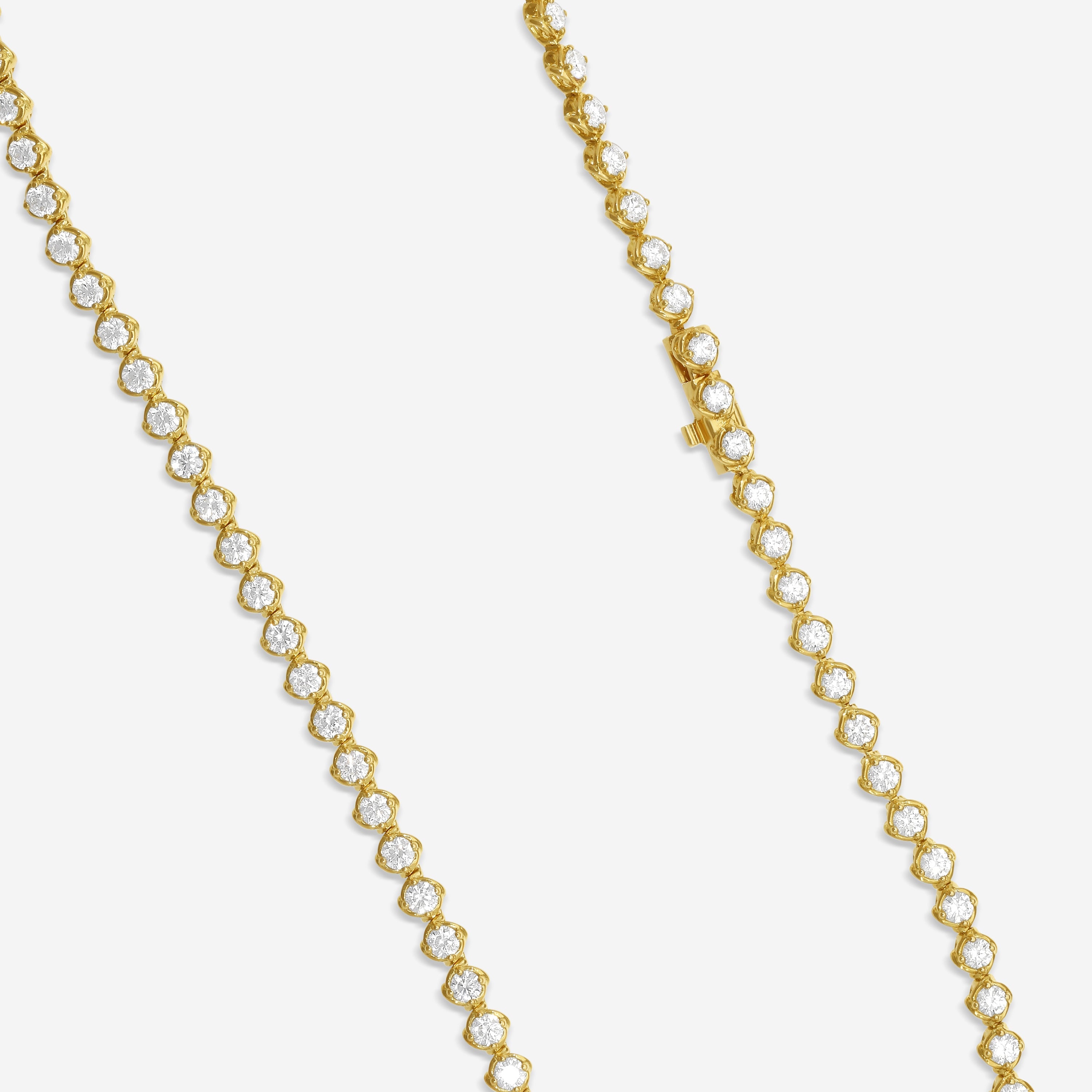 Ina Mar 18K Yellow Gold 6.88 ctw. Round Diamond Tennis Necklace ANK22110GL-YQJ160 — view 3