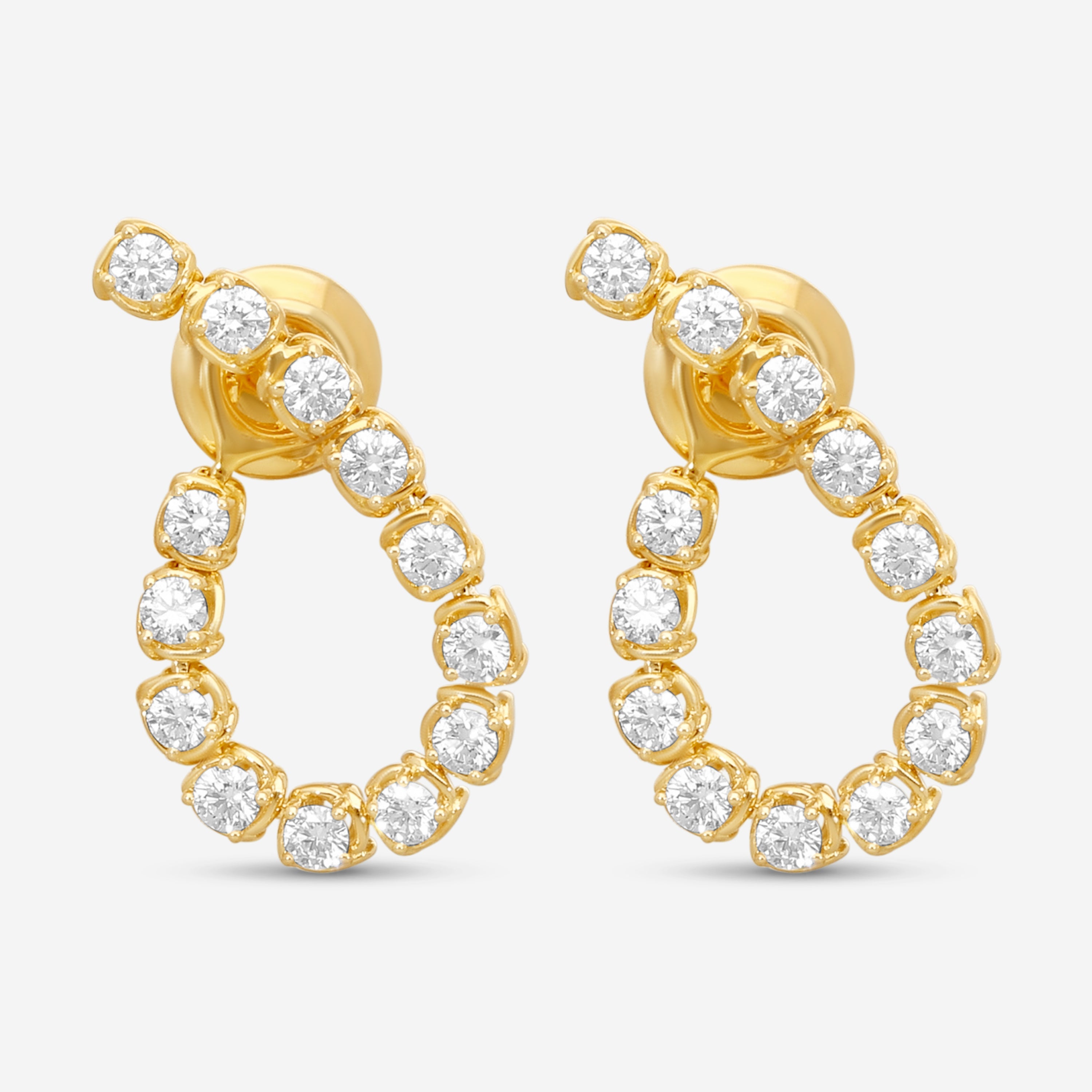 Ina Mar 18K Yellow Gold 1.43 ctw. Round Diamond Earrings M-AER21469BI-YQJ00