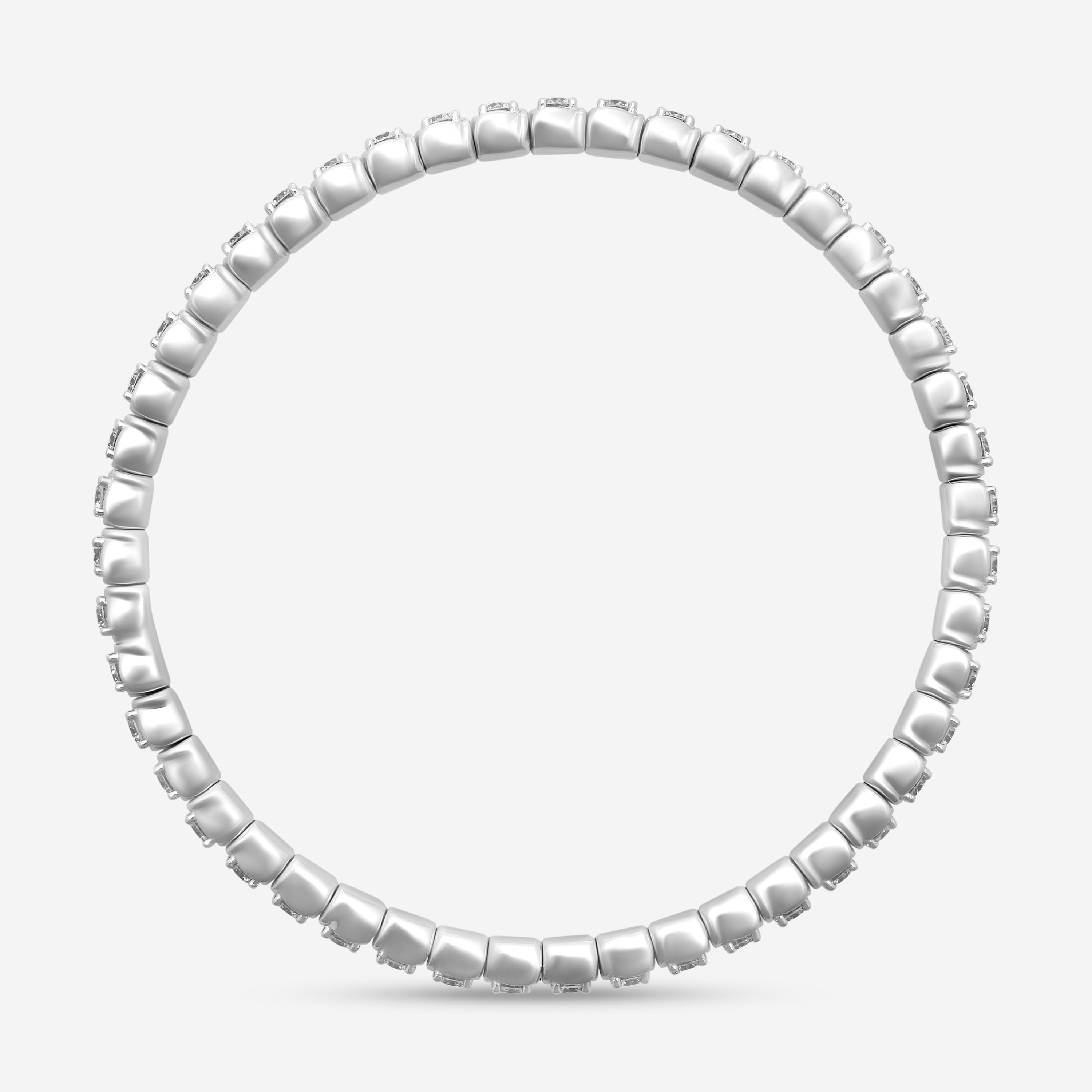 Ina Mar 18K White Gold 4.23 ctw. Round Diamond Stretch Tennis Bracelet ABR40336ED-WQJ075 — view 2