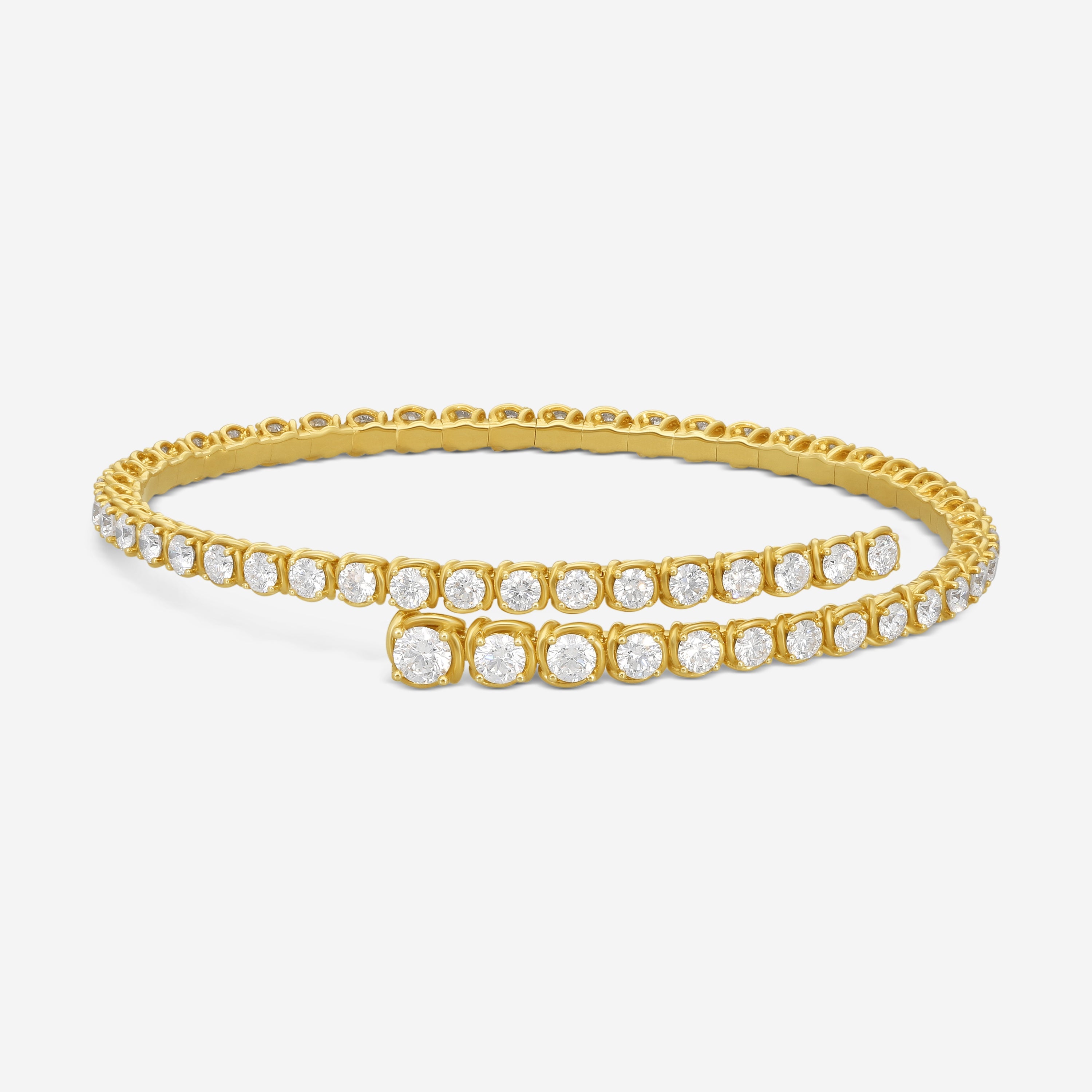 Ina Mar 18K Yellow Gold 4.20 ctw. Round Diamond Wrap Bracelet ABR23478EP-YQJ070