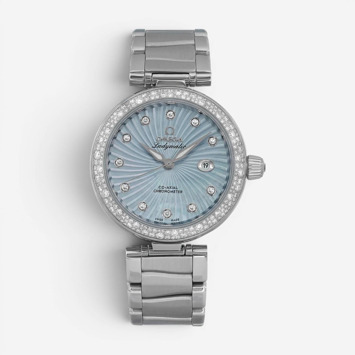 Omega De Ville Ladymatic Diamond Stainless Steel Automatic Ladies Watch 425.35.3