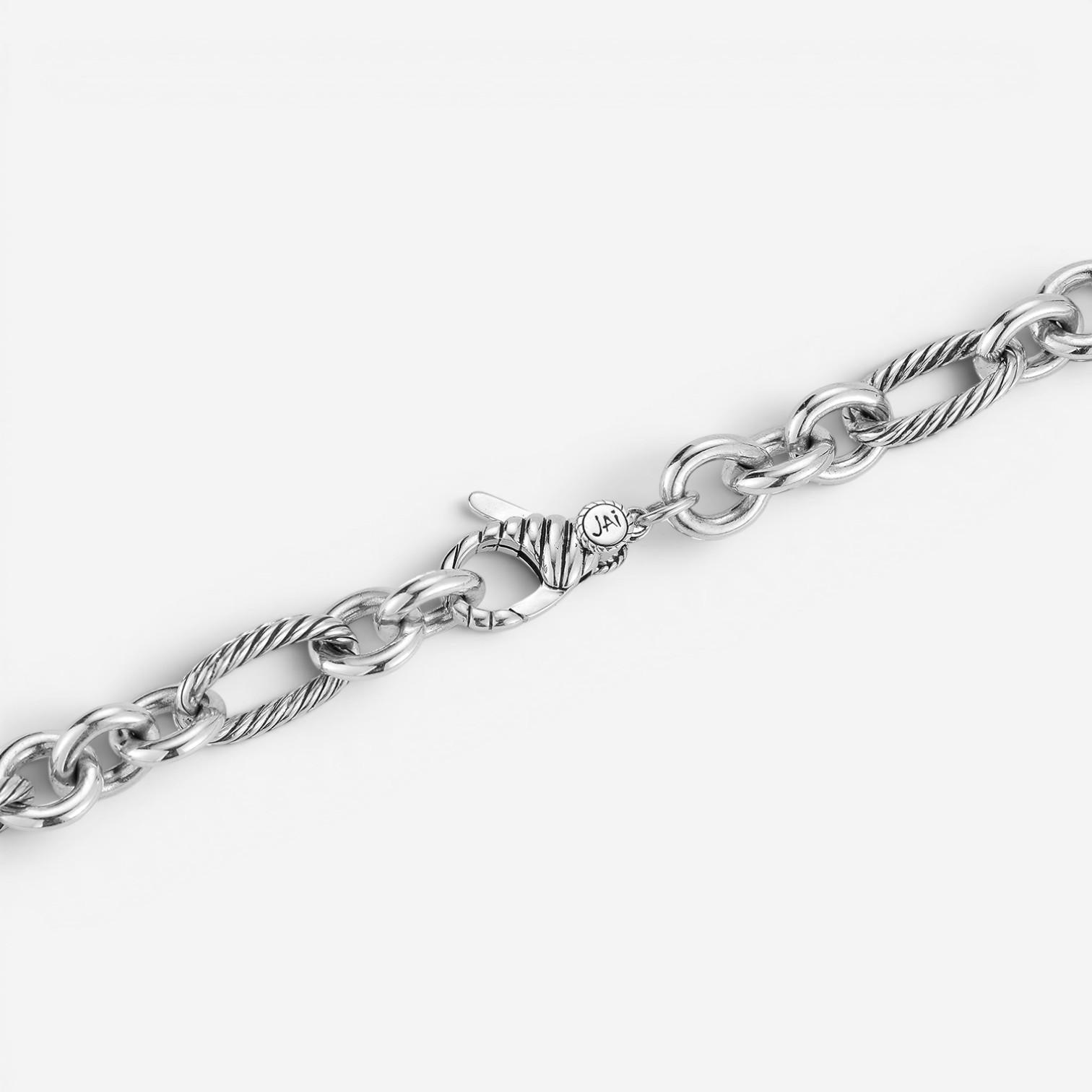 JAI Sterling Silver Oval Link Men's Necklace JJH3051MN — view 3