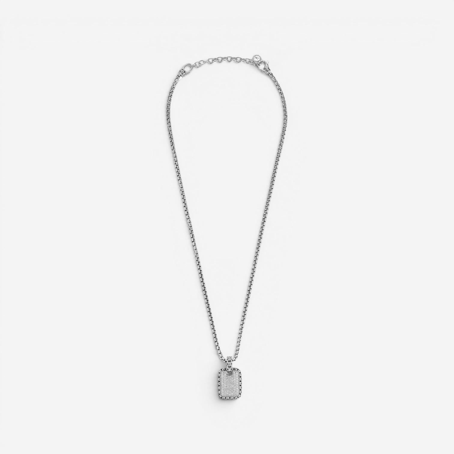 JAI Sterling Silver Diamond Pave Men's Pendant Necklace JJH3041MP-DI — view 2