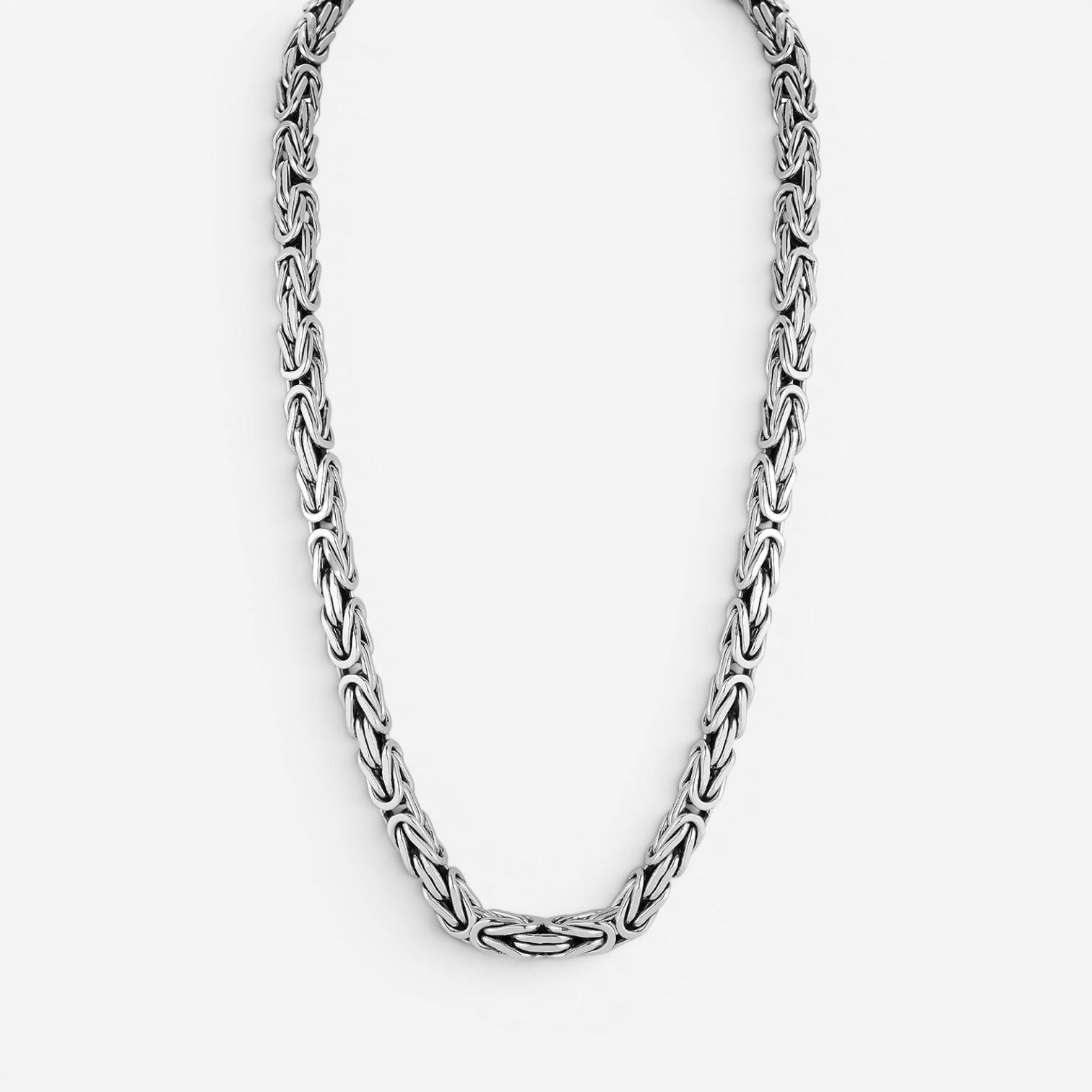 JAI Sterling Silver Byzantine Men's Necklace JJH1032MN — view 2