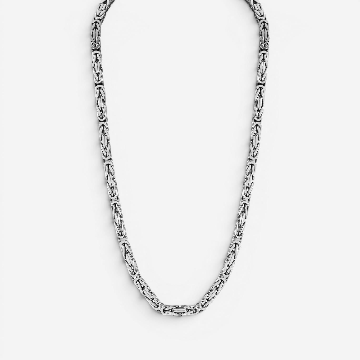 JAI Sterling Silver Byzantine Men's Necklace JJH1033MN — view 2