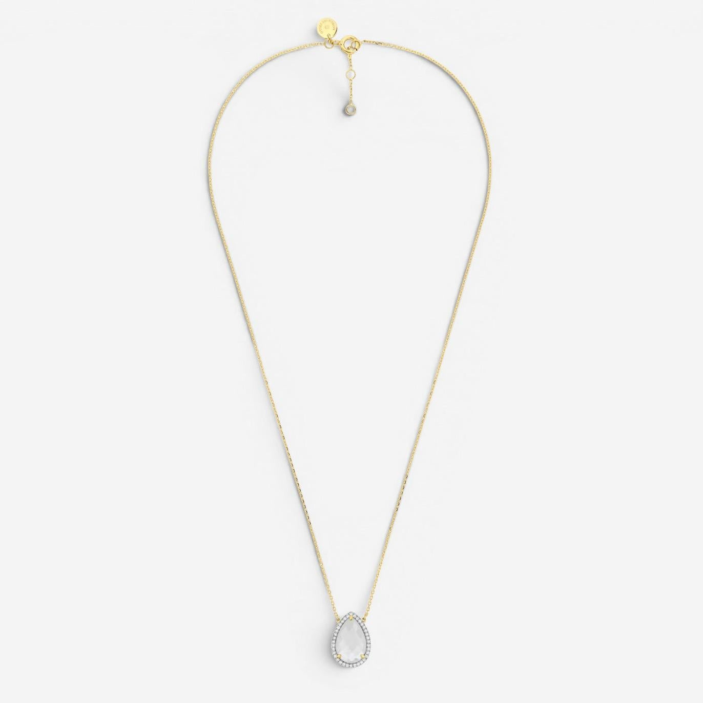 Morganne Bello Alma 18K Yellow Gold Mother of Pearl & Diamond Heart Pendant Necklace 8033YP111D