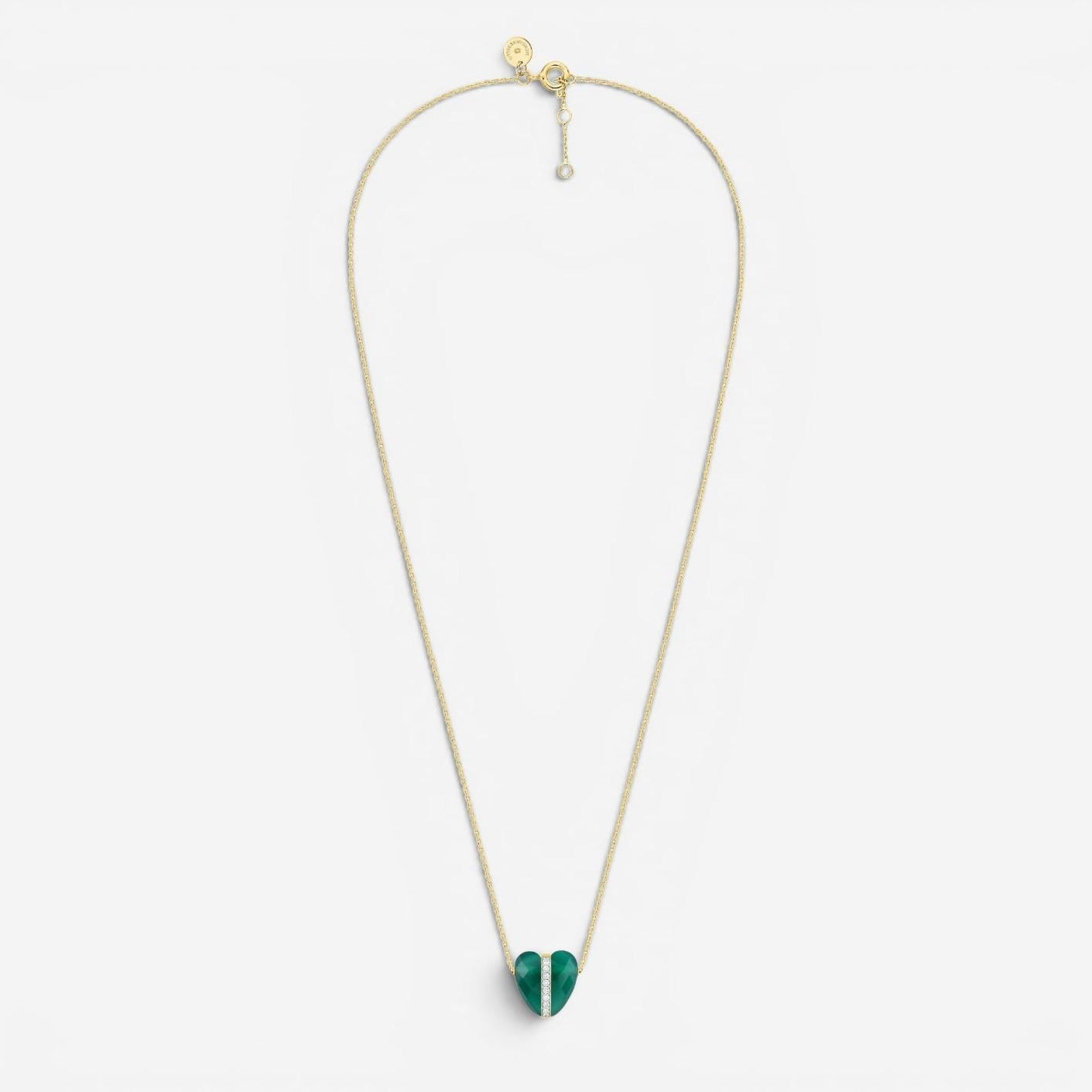 Morganne Bello Infinite Love 18K Yellow Gold Agate & Diamond Heart Pendant Necklace 43YL185D