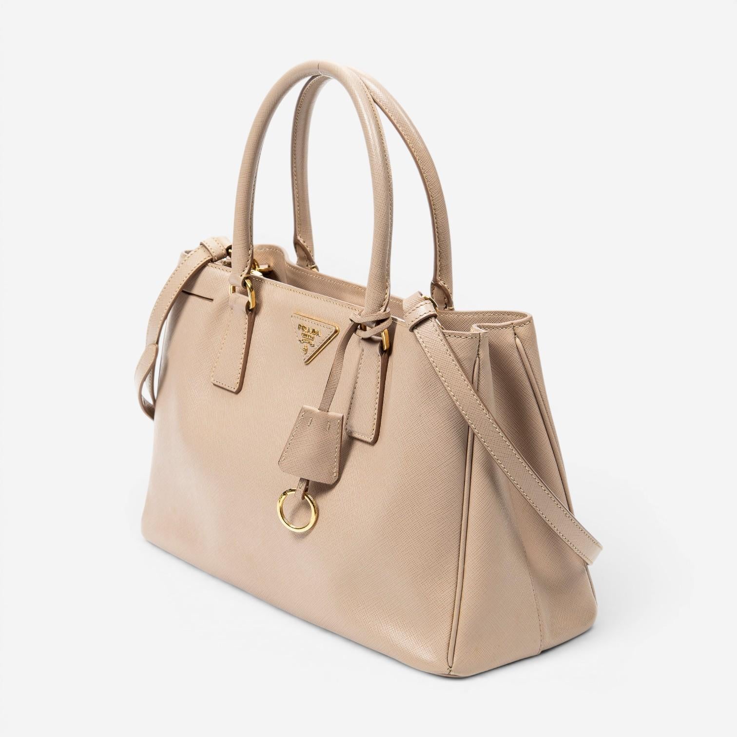 Prada Open Tote Small Light Pink Saffiano Leather Tote Bag ABC9563 — view 2