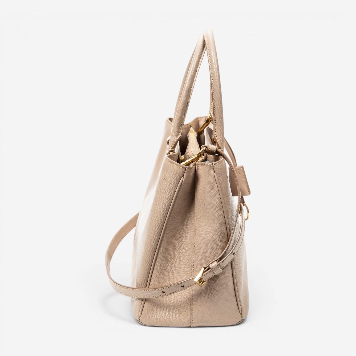 Prada Open Tote Small Light Pink Saffiano Leather Tote Bag ABC9563 — view 4