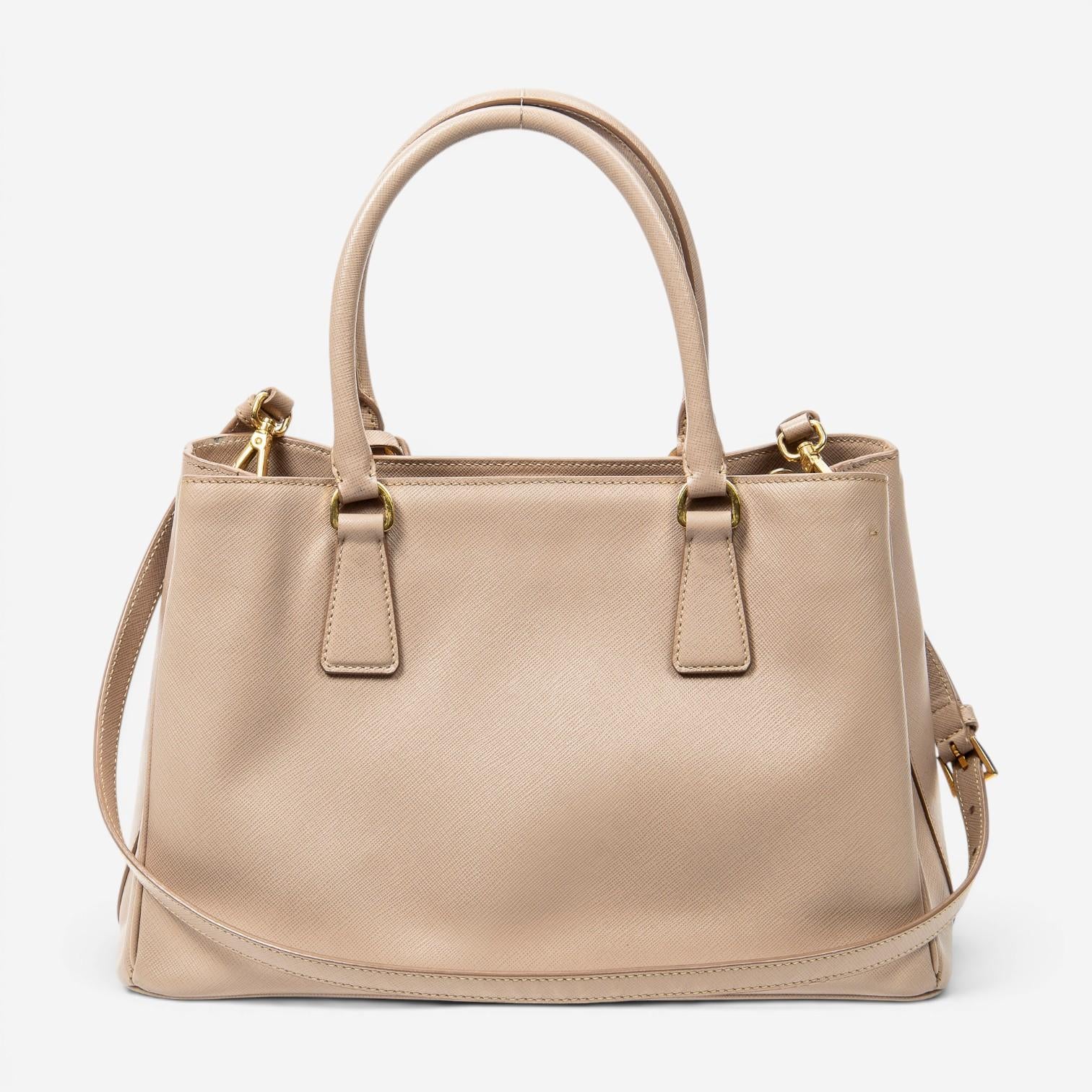 Prada Open Tote Small Light Pink Saffiano Leather Tote Bag ABC9563 — view 5