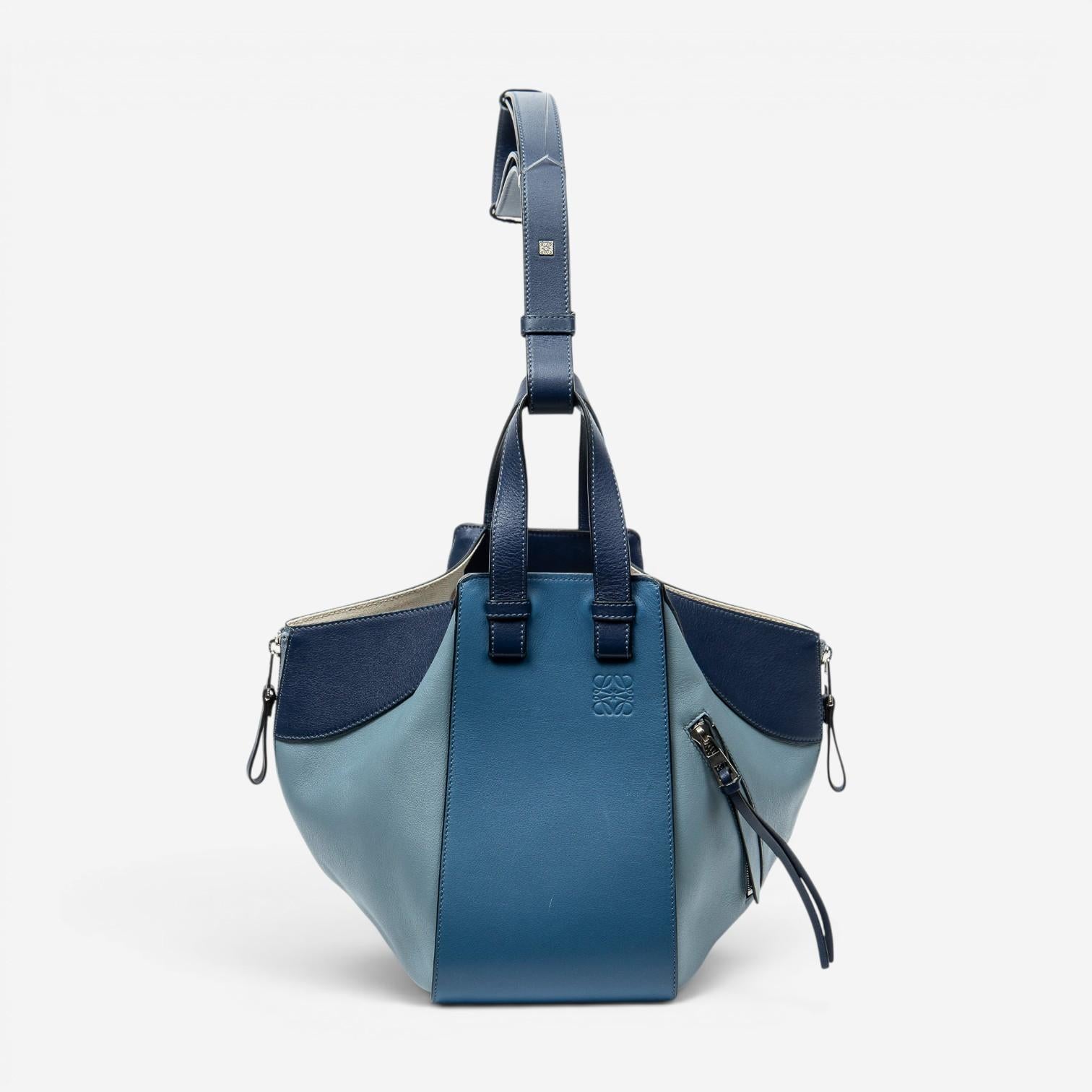 Loewe Hammock Small Blue Calfskin Leather Shoulder Bag ABC4946