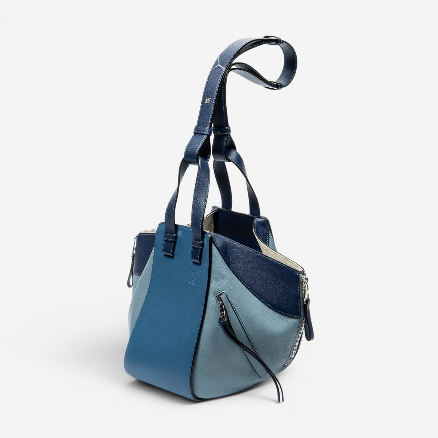 Loewe Hammock Small Blue Calfskin Leather Shoulder Bag ABC4946 — view 2