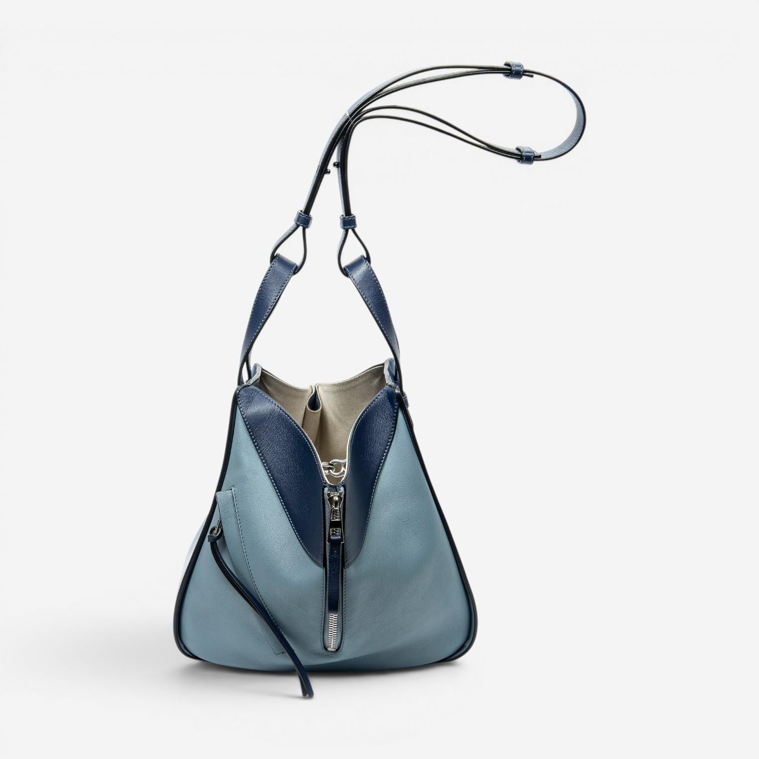 Loewe Hammock Small Blue Calfskin Leather Shoulder Bag ABC4946 — view 3